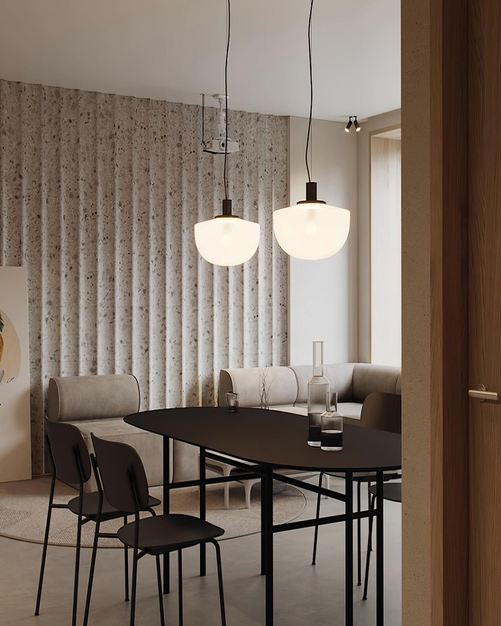 Pendant Lamp Glass Dome Metal Mount Minimalist Relax - Letslighting