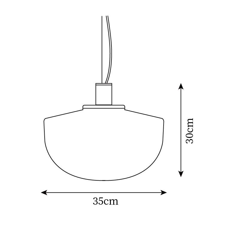 Pendant Lamp Glass Dome Metal Mount Minimalist Relax - Letslighting