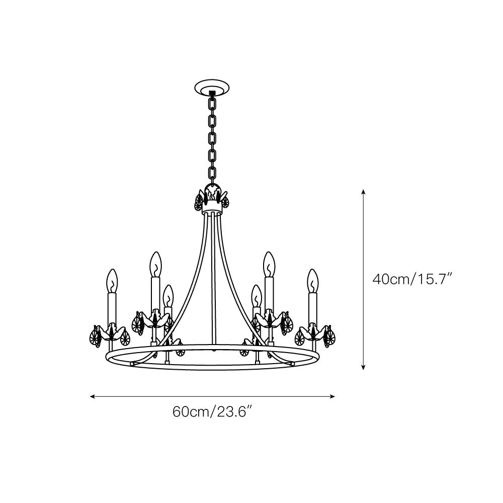 Yrvuvyh Vintage Industrial Luxury Brass Crystal Chandelier - Lamp Copper