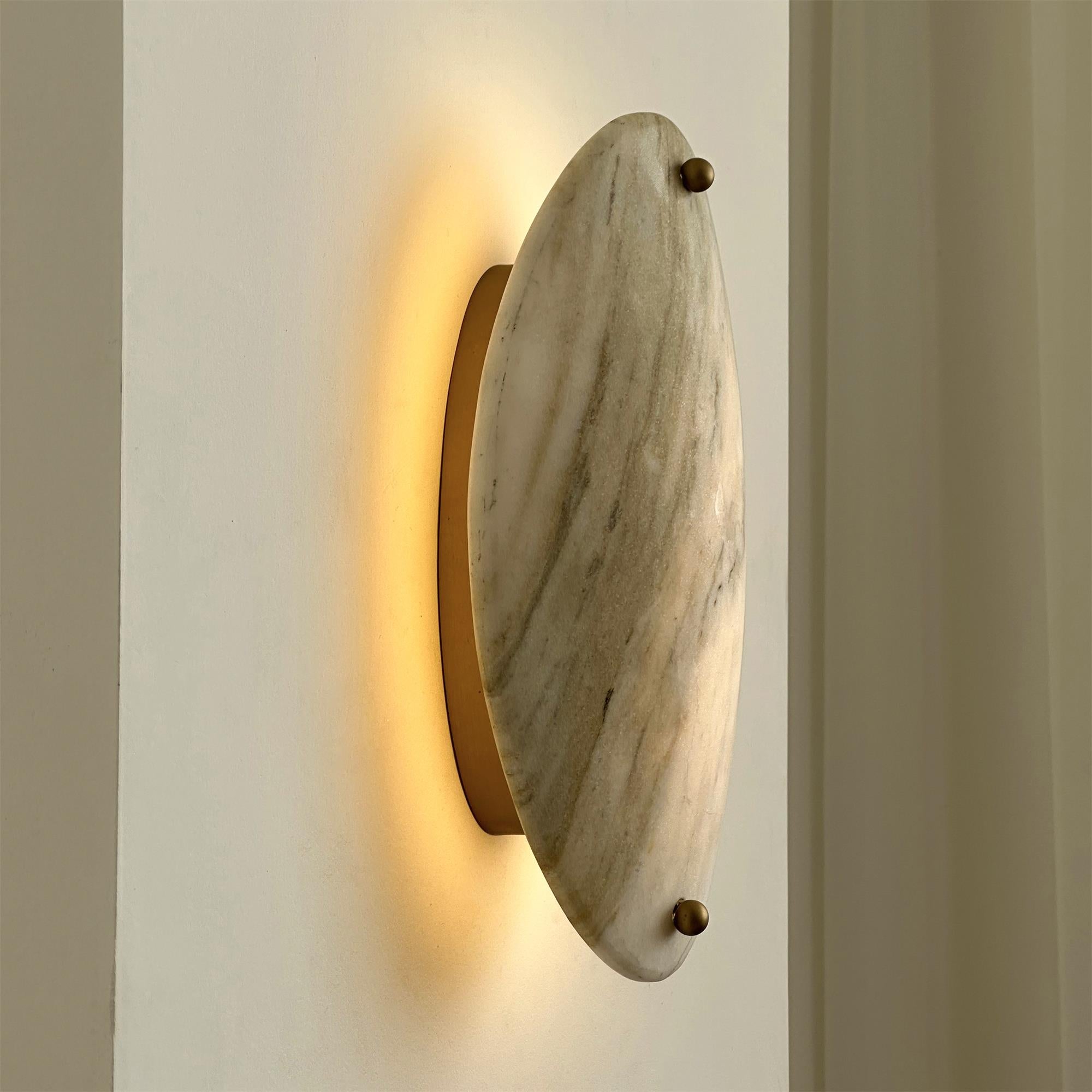 Yrvuvyu Modern Minimalist Alabaster Marble Wall Lamp - Lamp Copper