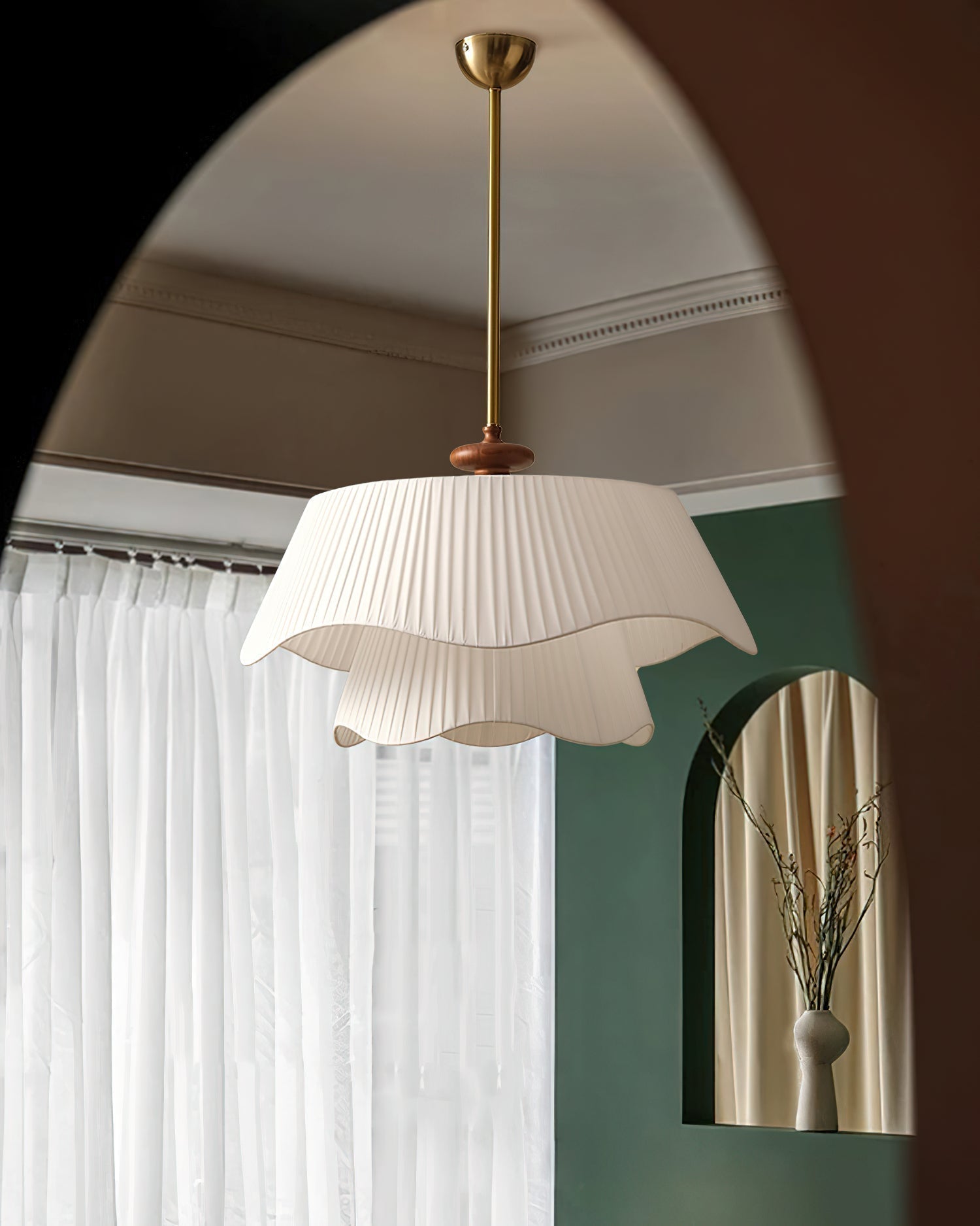 Aphais Premium Elegance Wood Metal Pendant Lamp - Letslighting