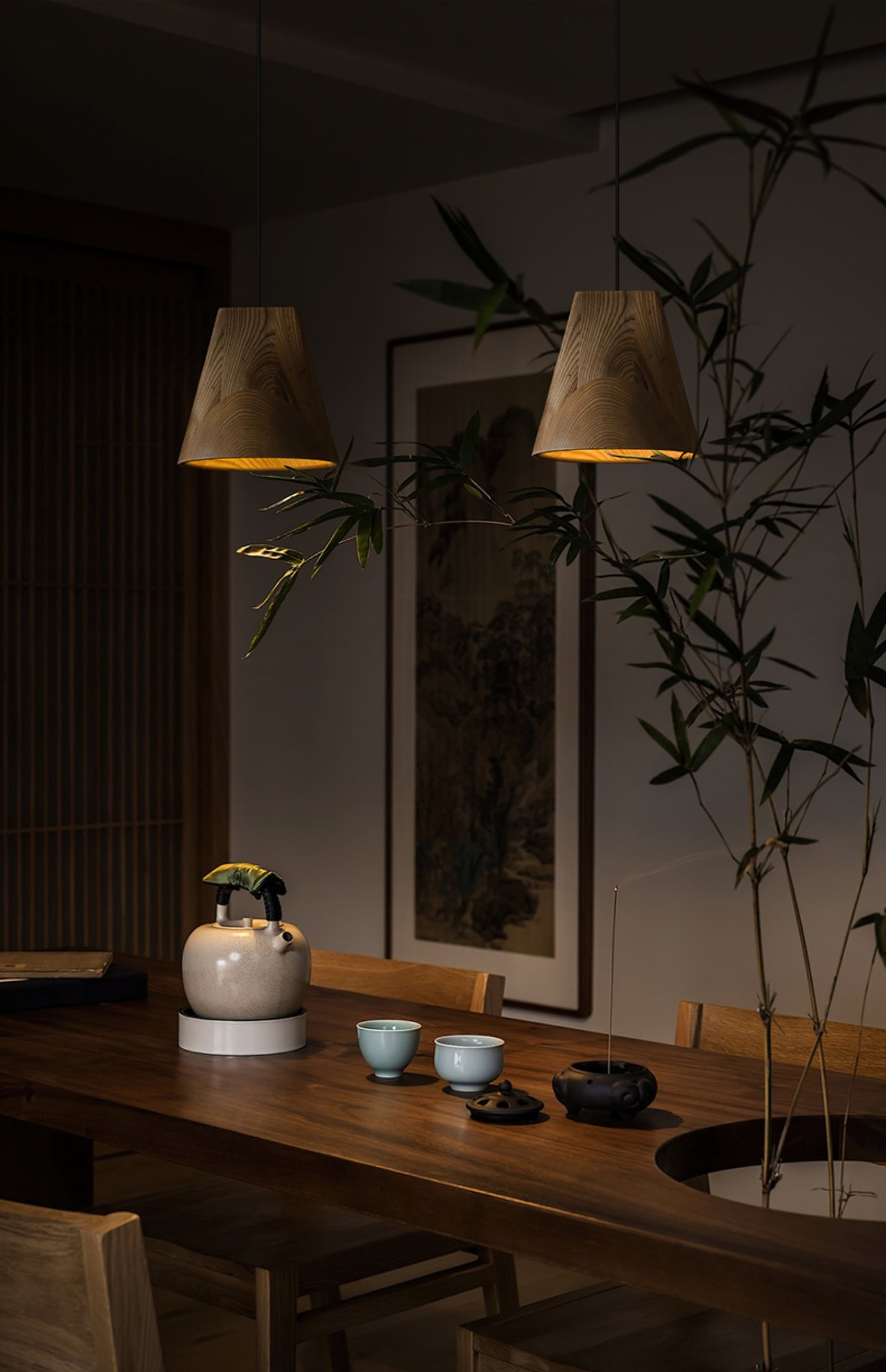 Ivarara Asymmetrical Wood Pendant Light - Letslighting