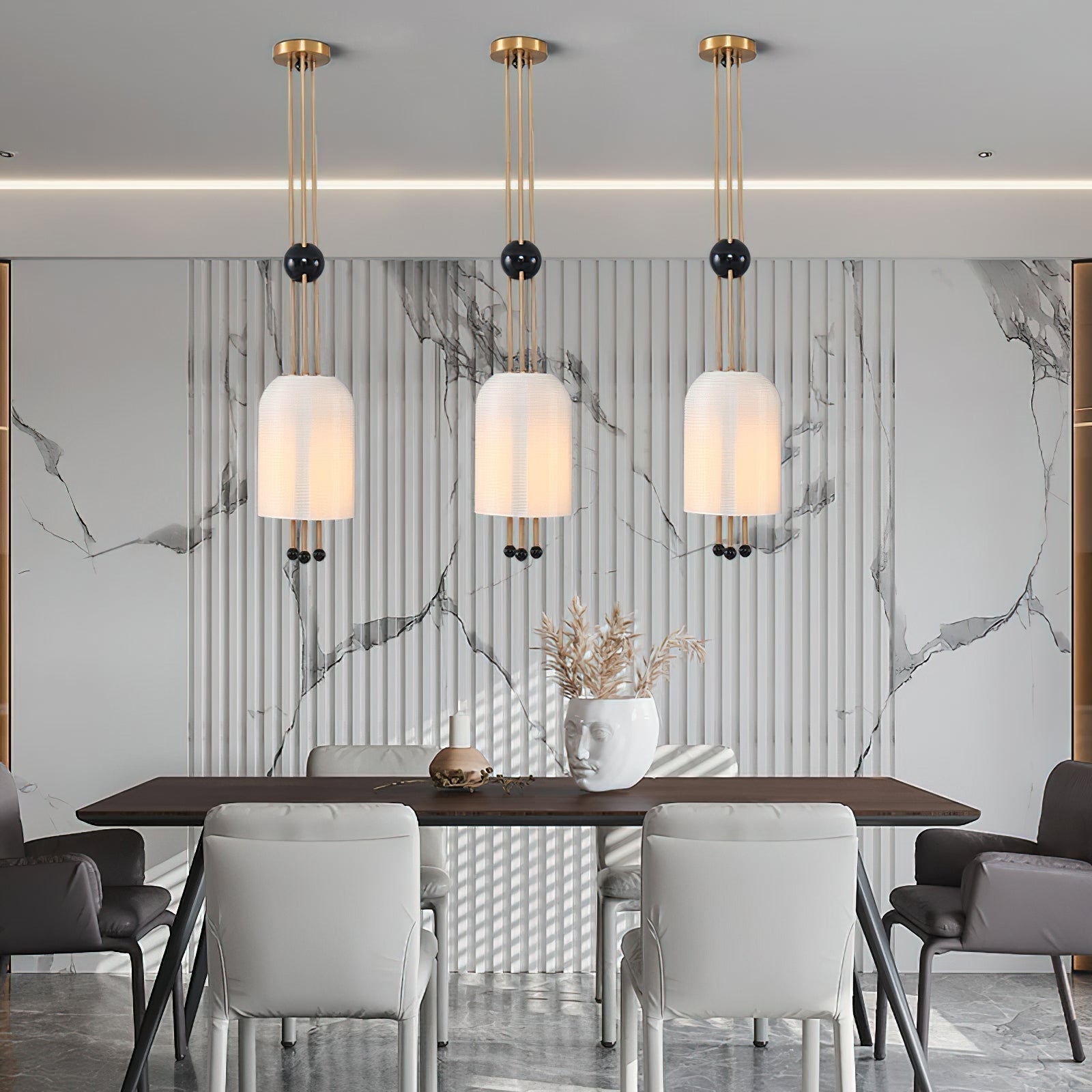 Voloraris Traditional Elegance Metal Glass Pendant Light - Letslighting