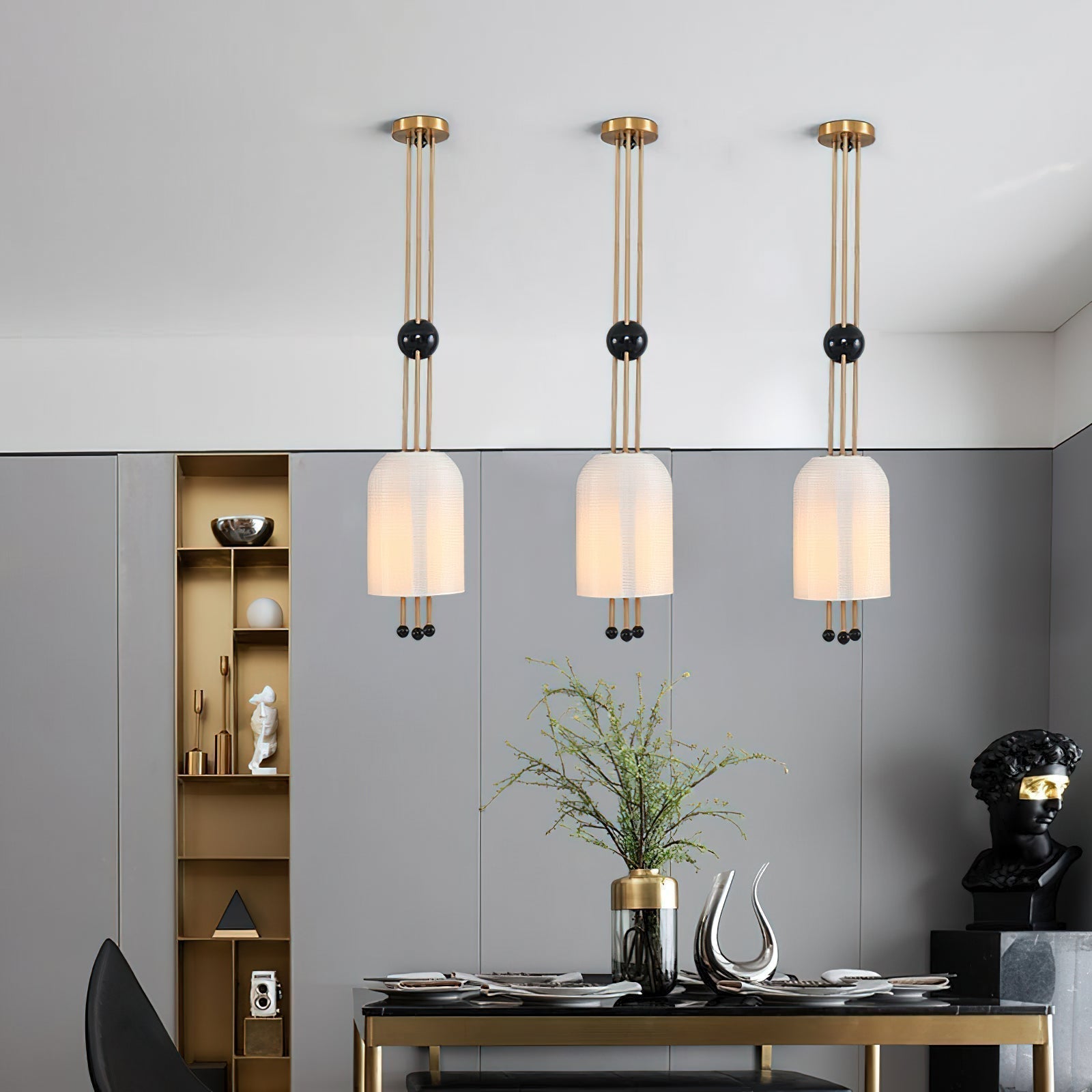 Voloraris Traditional Elegance Metal Glass Pendant Light - Letslighting