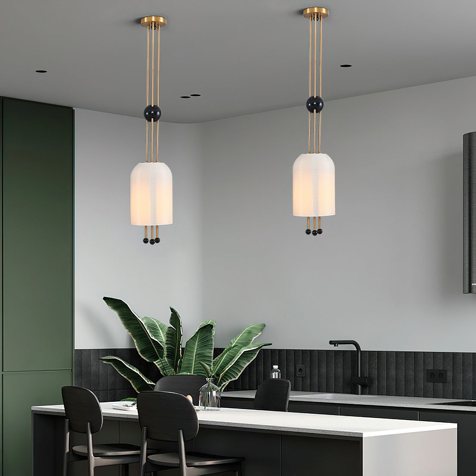 Voloraris Traditional Elegance Metal Glass Pendant Light - Letslighting