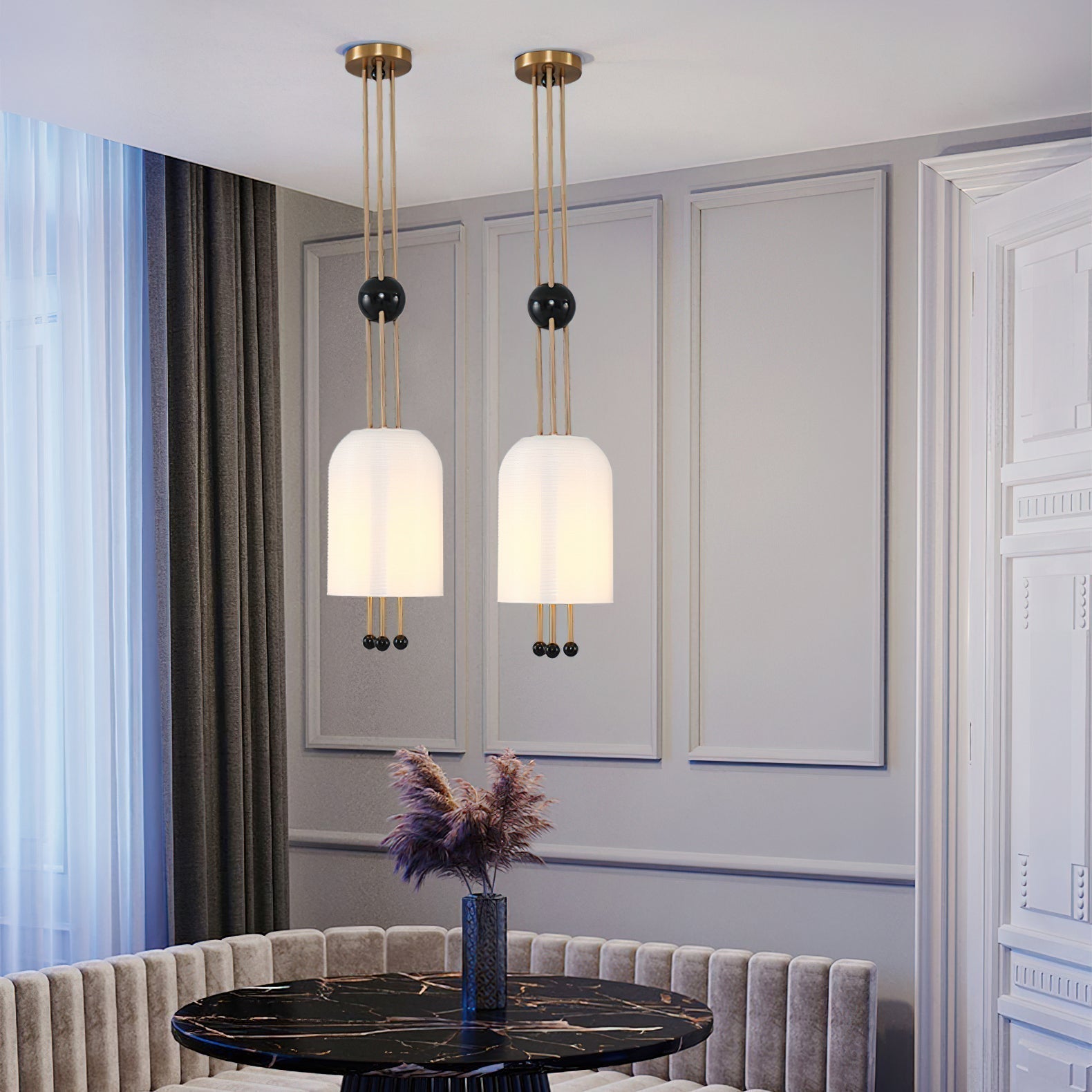 Voloraris Traditional Elegance Metal Glass Pendant Light - Letslighting