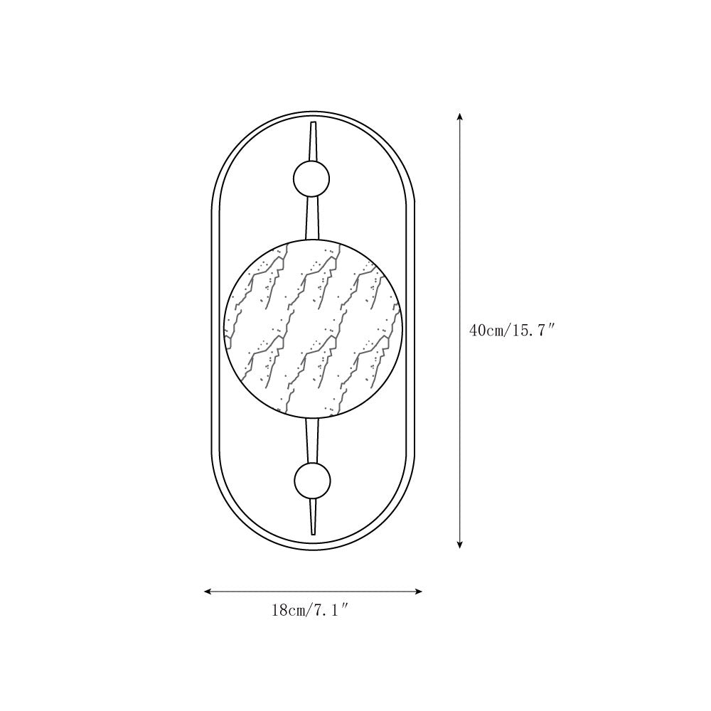 Ildvuvyh Modern Minimalist Metal Alabaster Wall Lamp - Lamp Copper
