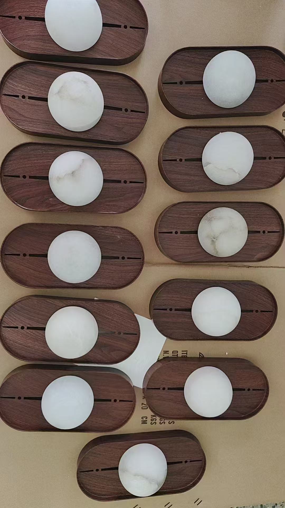 Ildvuvyh Modern Minimalist Metal Alabaster Wall Lamp - Lamp Copper