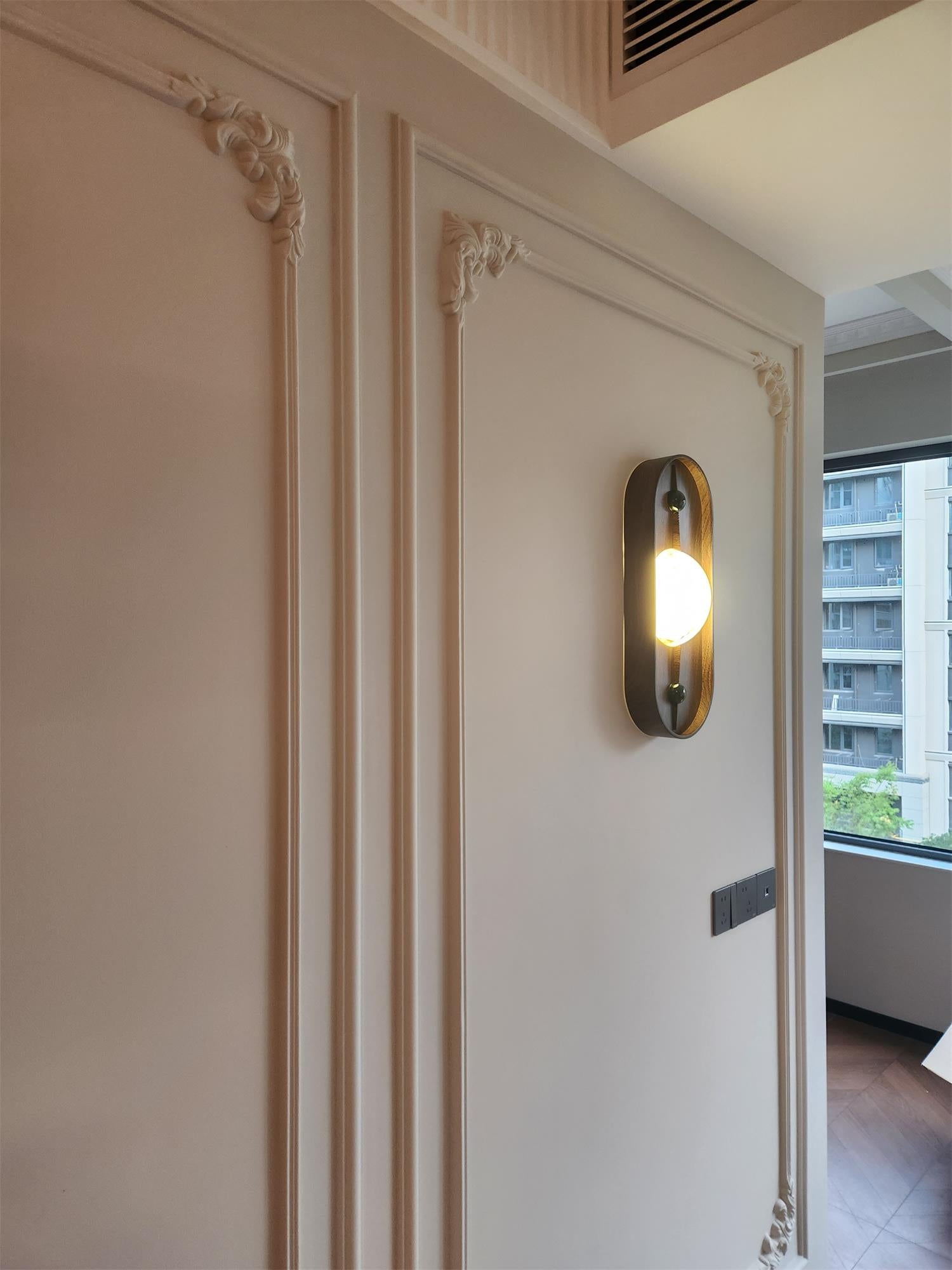 Gloruvyu Individual Creativity Metal Alabaster Wall Lamp - Lamp Copper