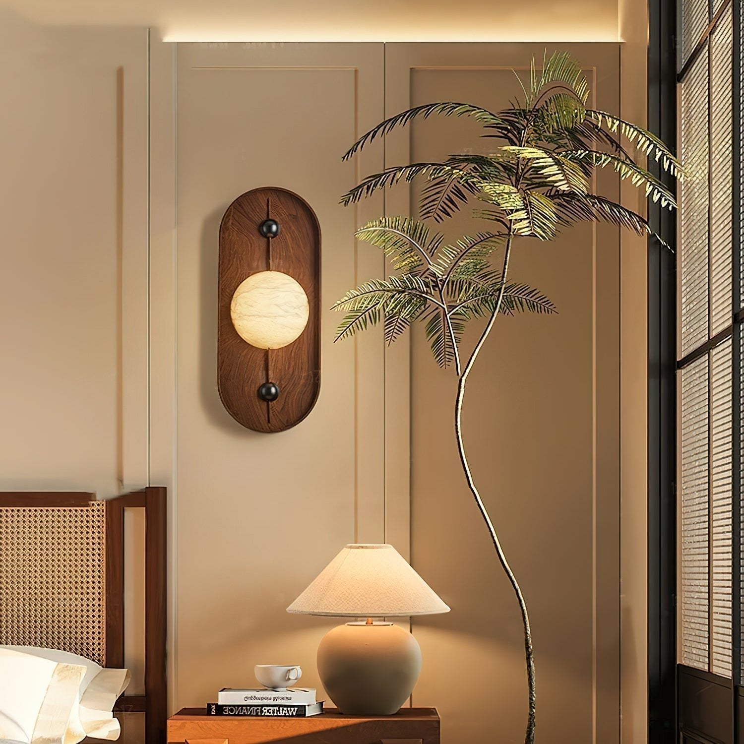 Mylaearae Orb Alabaster Wall Light - Letslighting