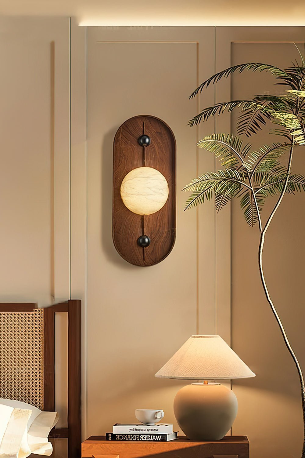 Mylaearae Orb Alabaster Wall Light - Letslighting