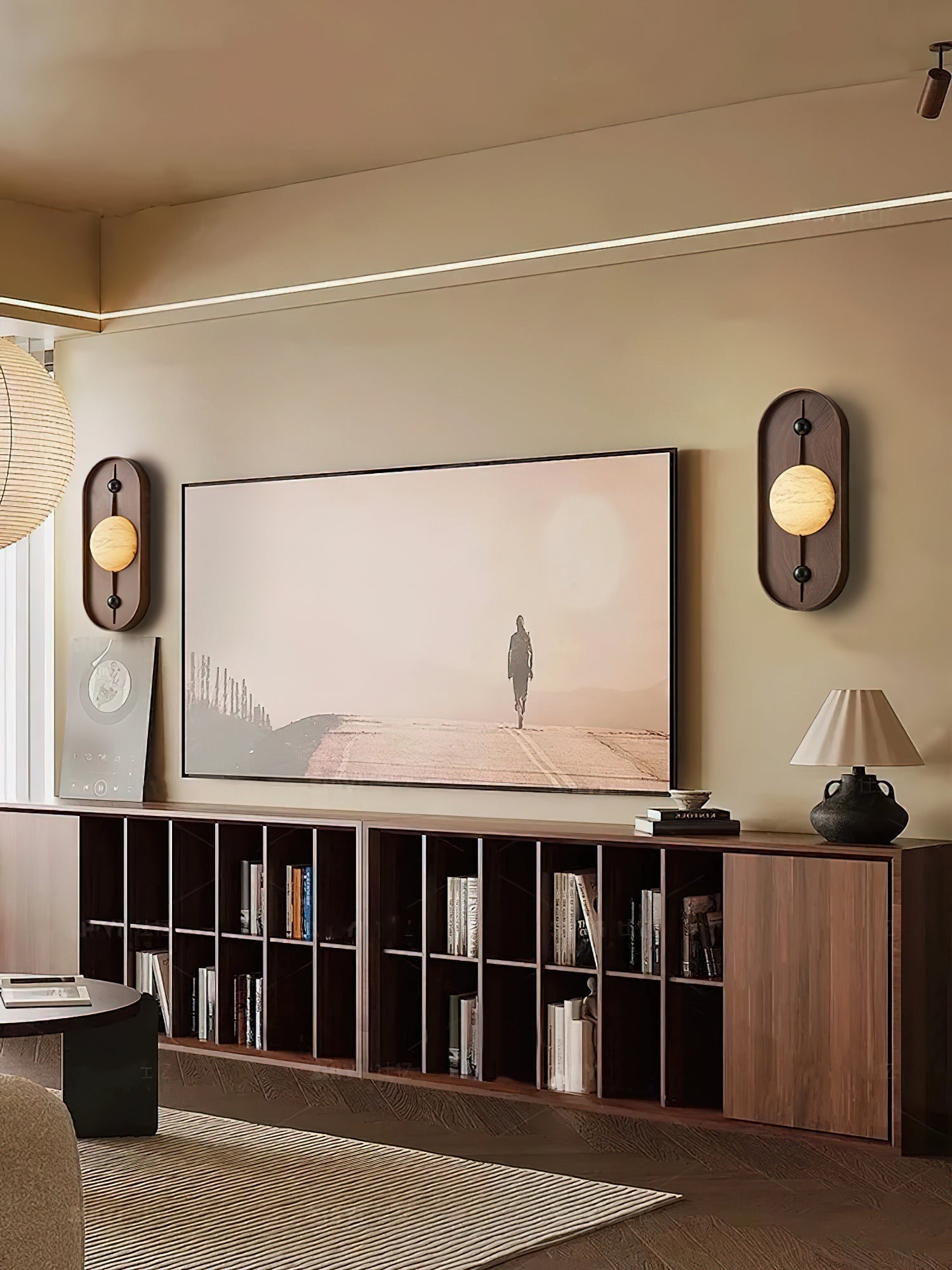 Mylaearae Orb Alabaster Wall Light - Letslighting