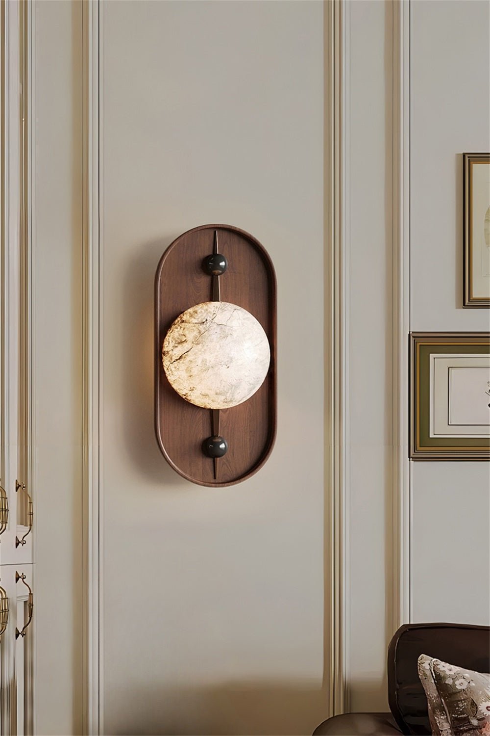 Mylaearae Orb Alabaster Wall Light - Letslighting