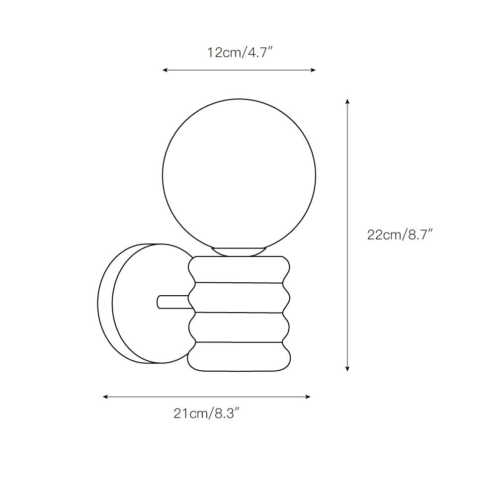 Ljomuvyh Modern Minimalist Travertine Glass Wall Lamp - Lamp Copper