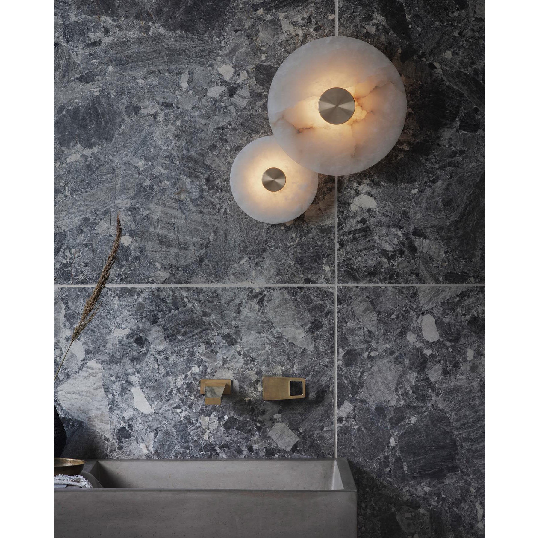 Ildvuvyu Modern Minimalist Alabaster Wall Lamp - Lamp Copper