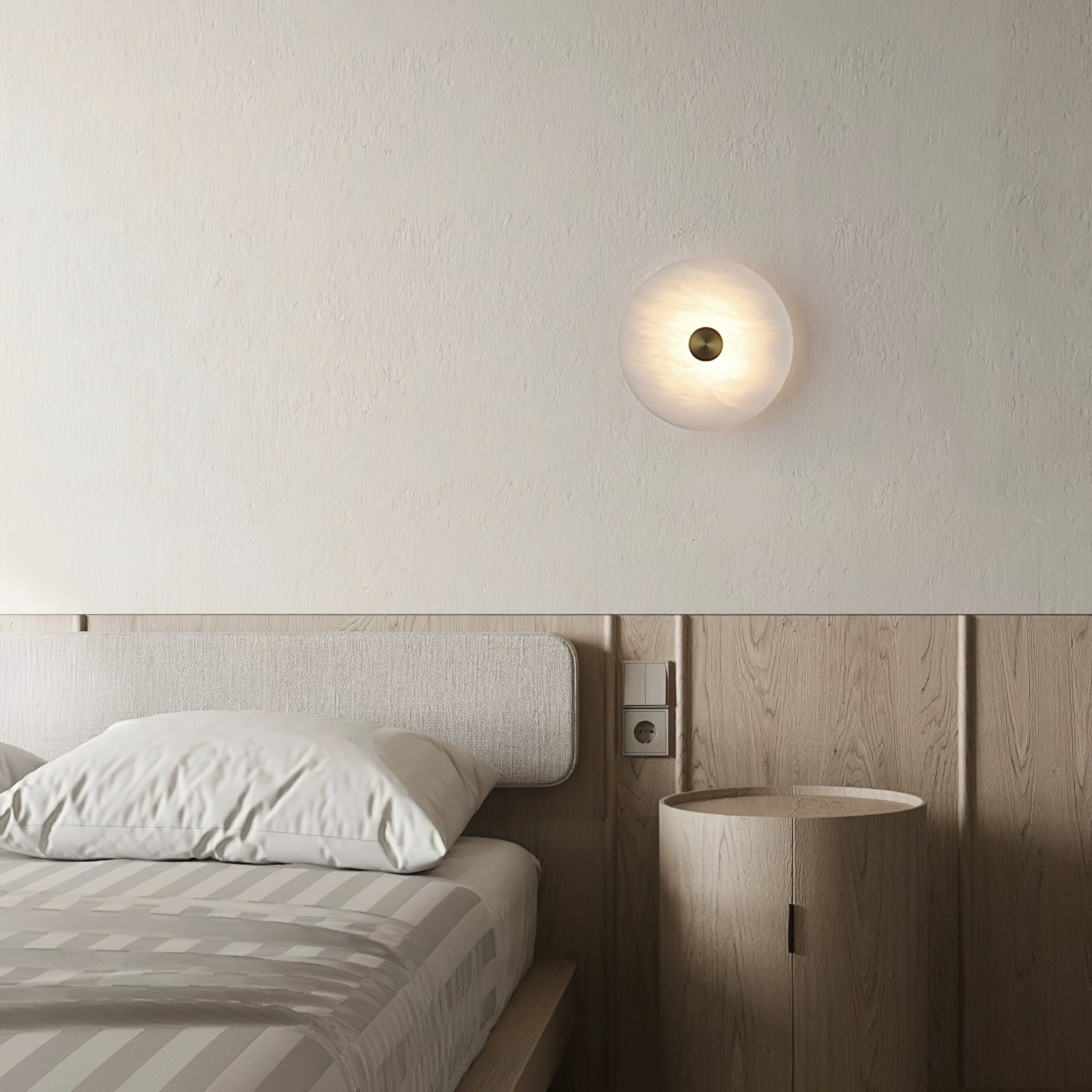 Ildvuvyu Modern Minimalist Alabaster Wall Lamp - Lamp Copper
