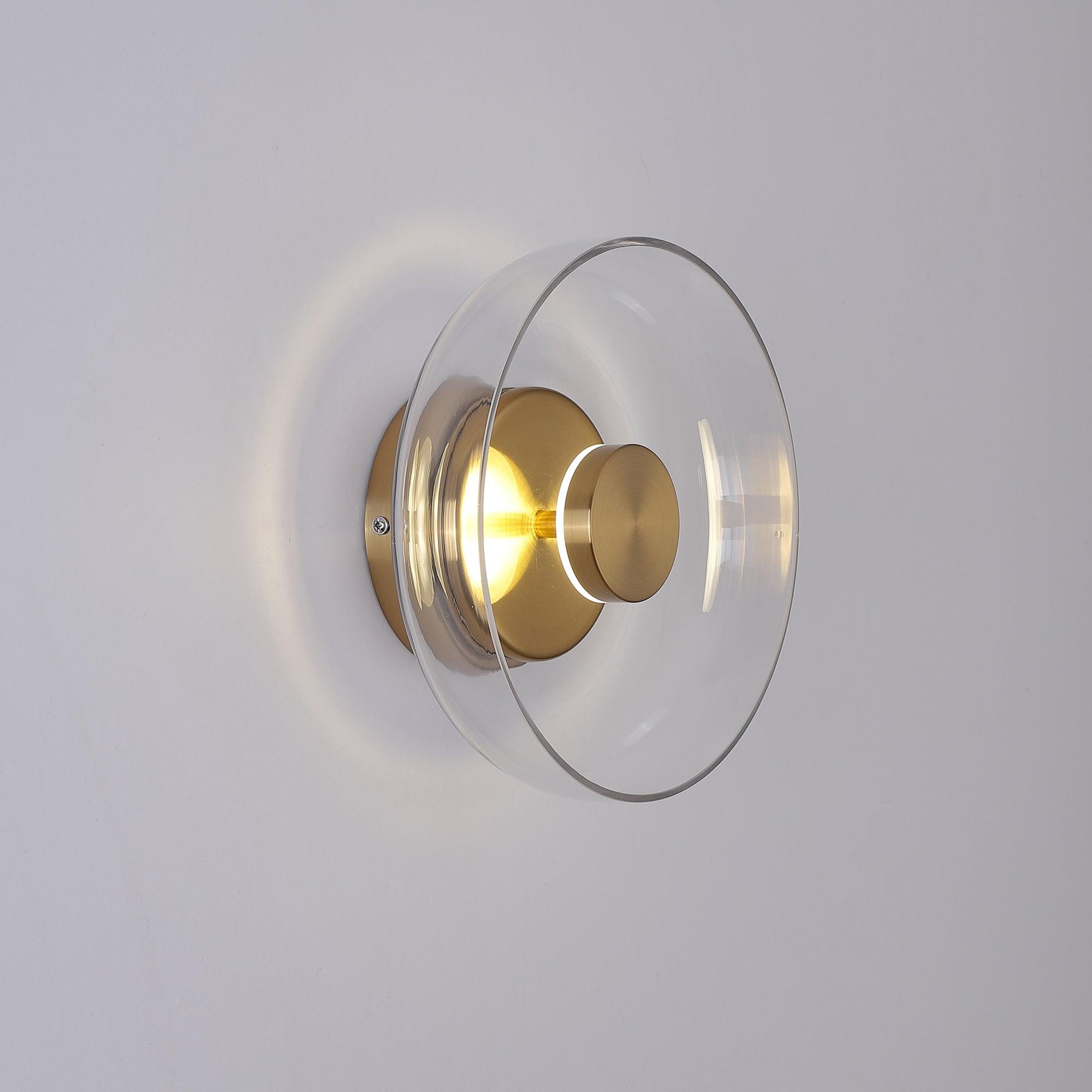 Hailie Modern Round Bowl Glass Wall Light