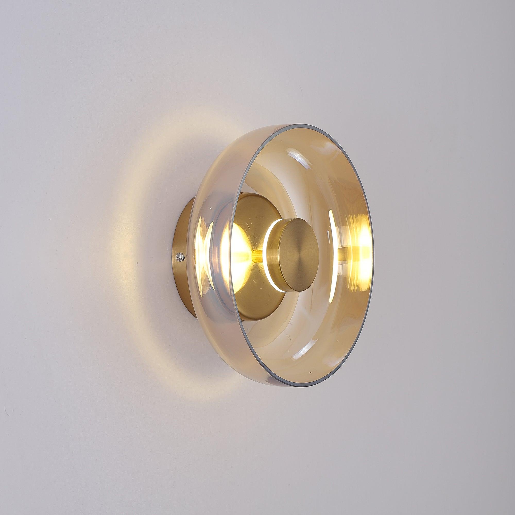 Hailie Modern Round Bowl Glass Wall Light