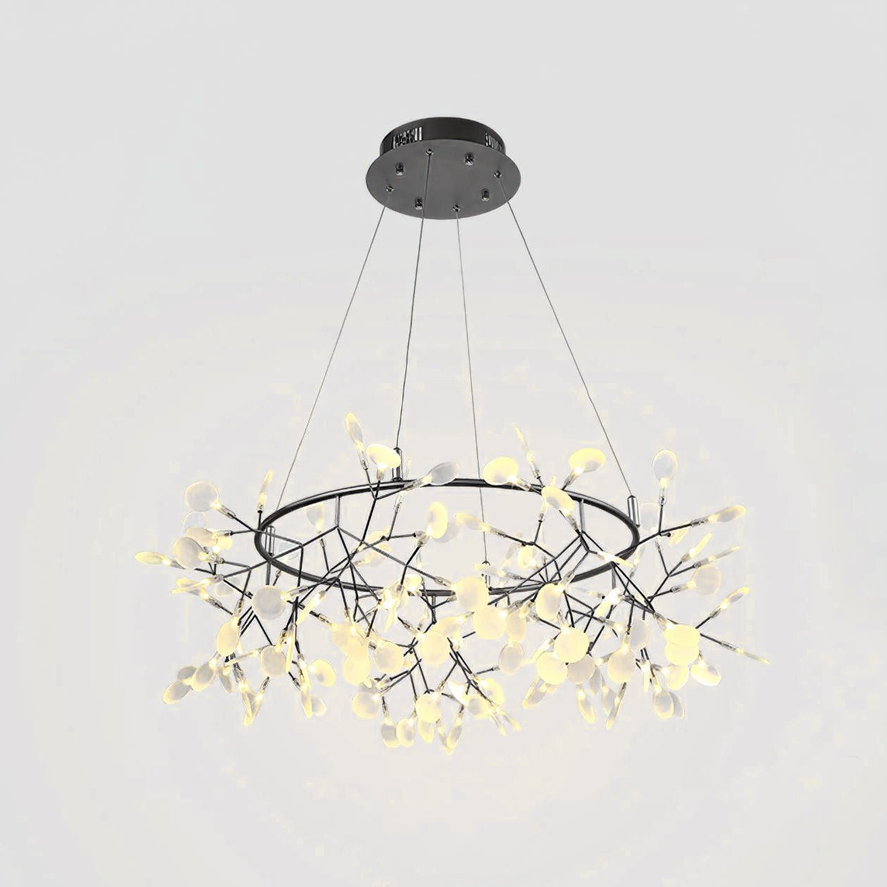 Black Big O Firefly LED Chandelier - Letslighting