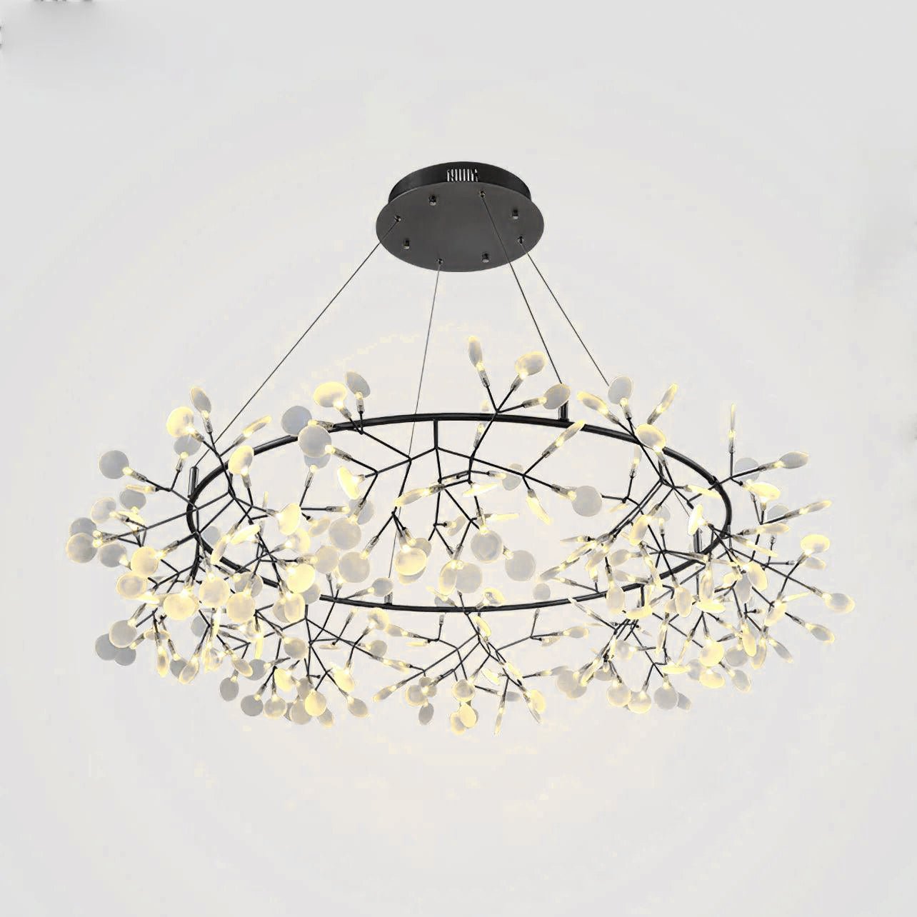 Black Big O Firefly LED Chandelier - Letslighting