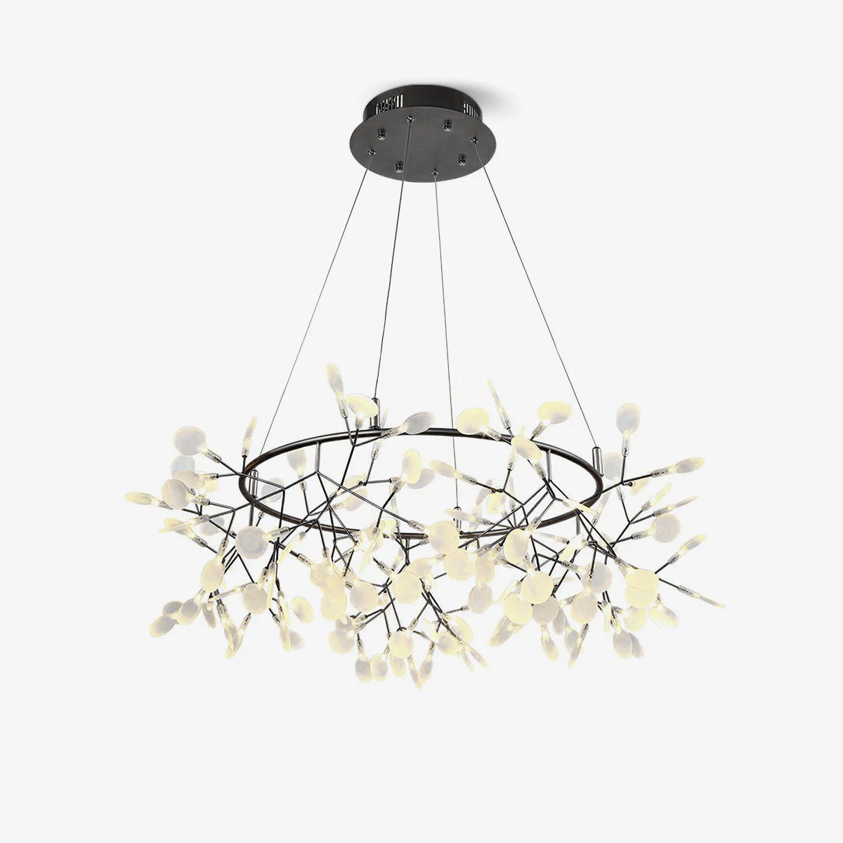 Black Big O Firefly LED Chandelier - Letslighting