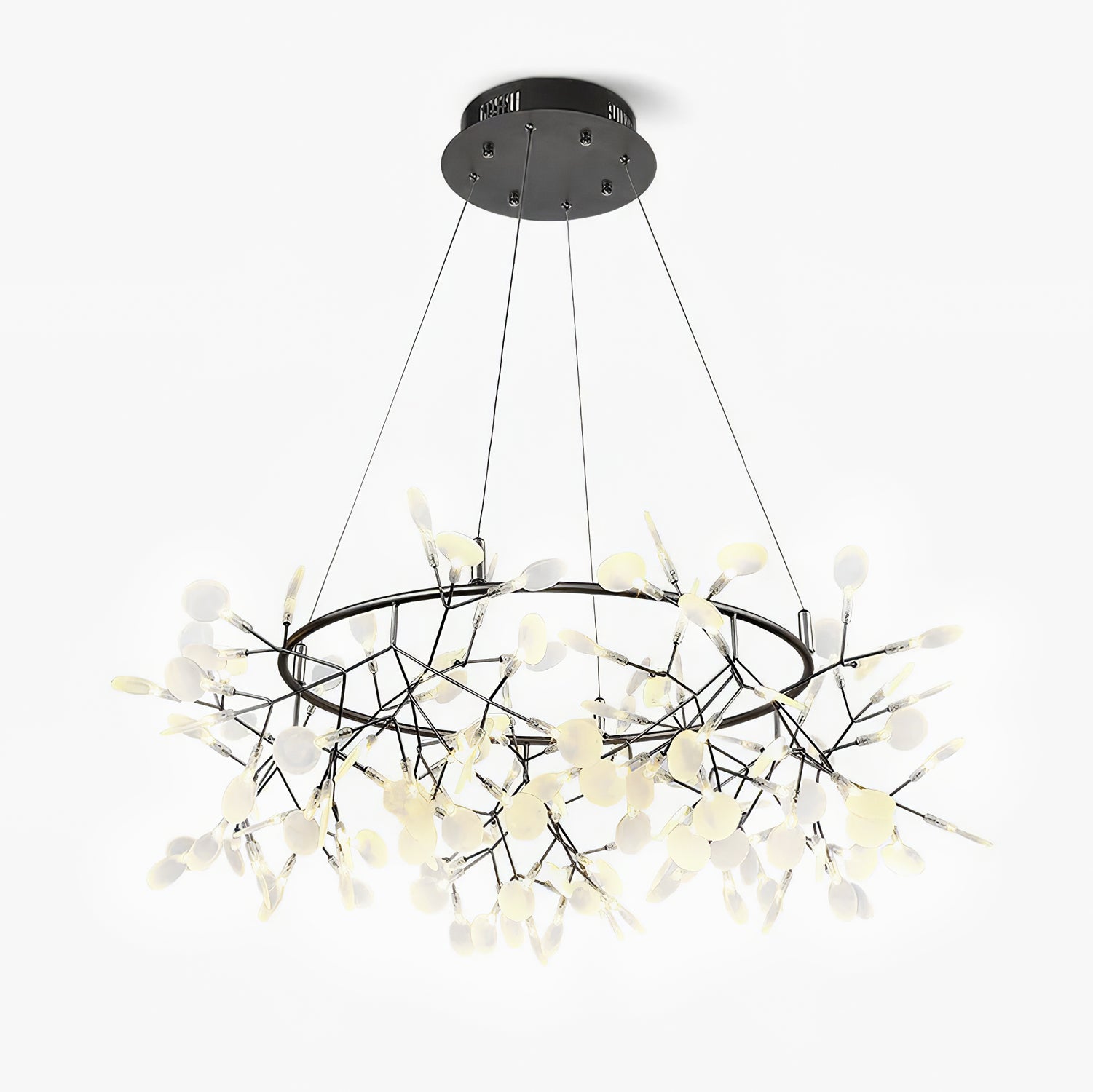 Black Big O Firefly LED Chandelier - Letslighting