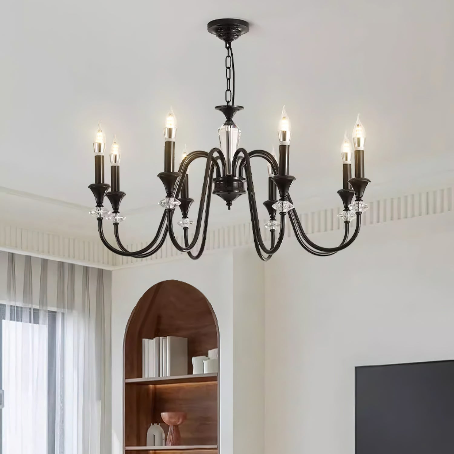 Noir Candelabra Chandelier - Letslighting