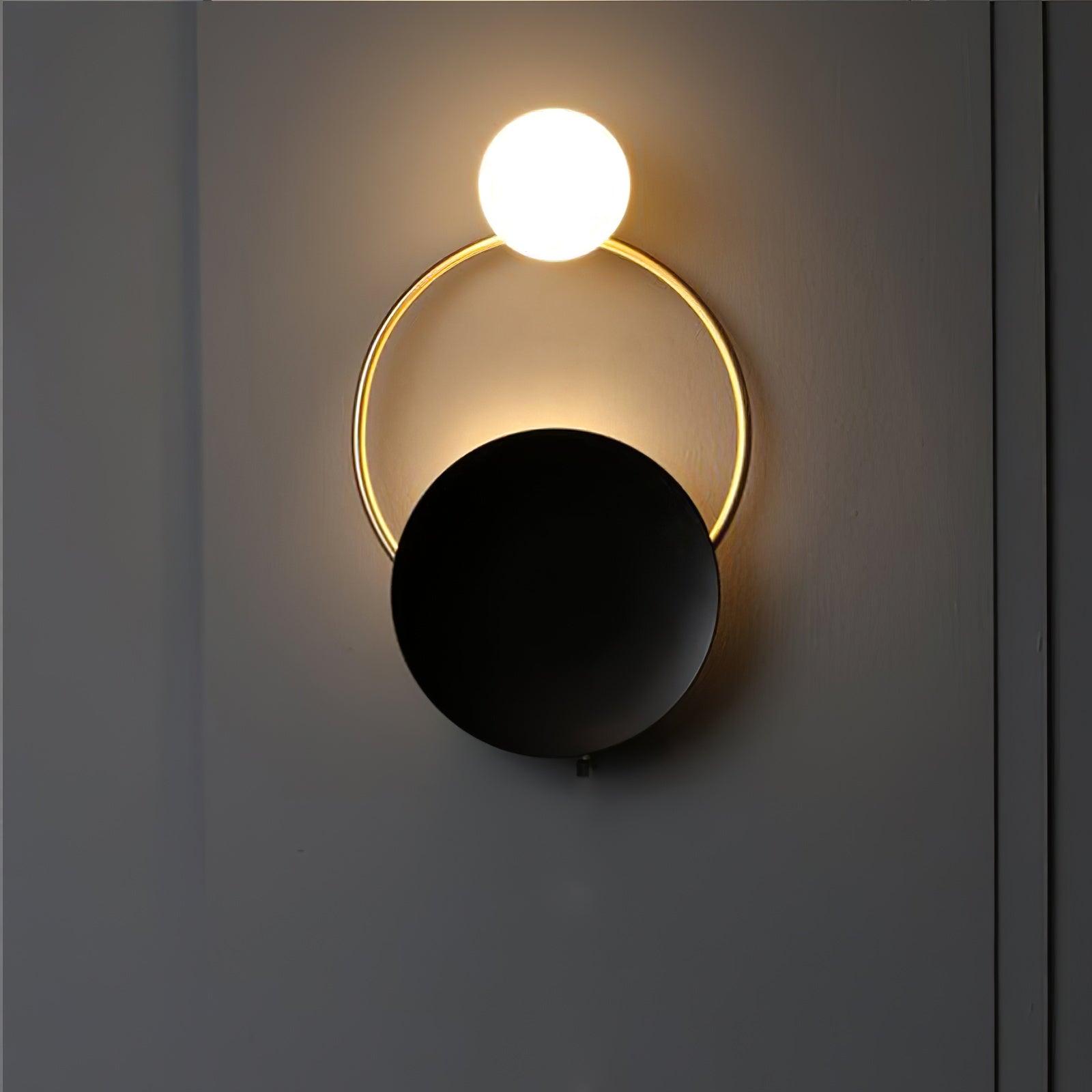 Black Circular Rings Wall Lamp - Letslighting