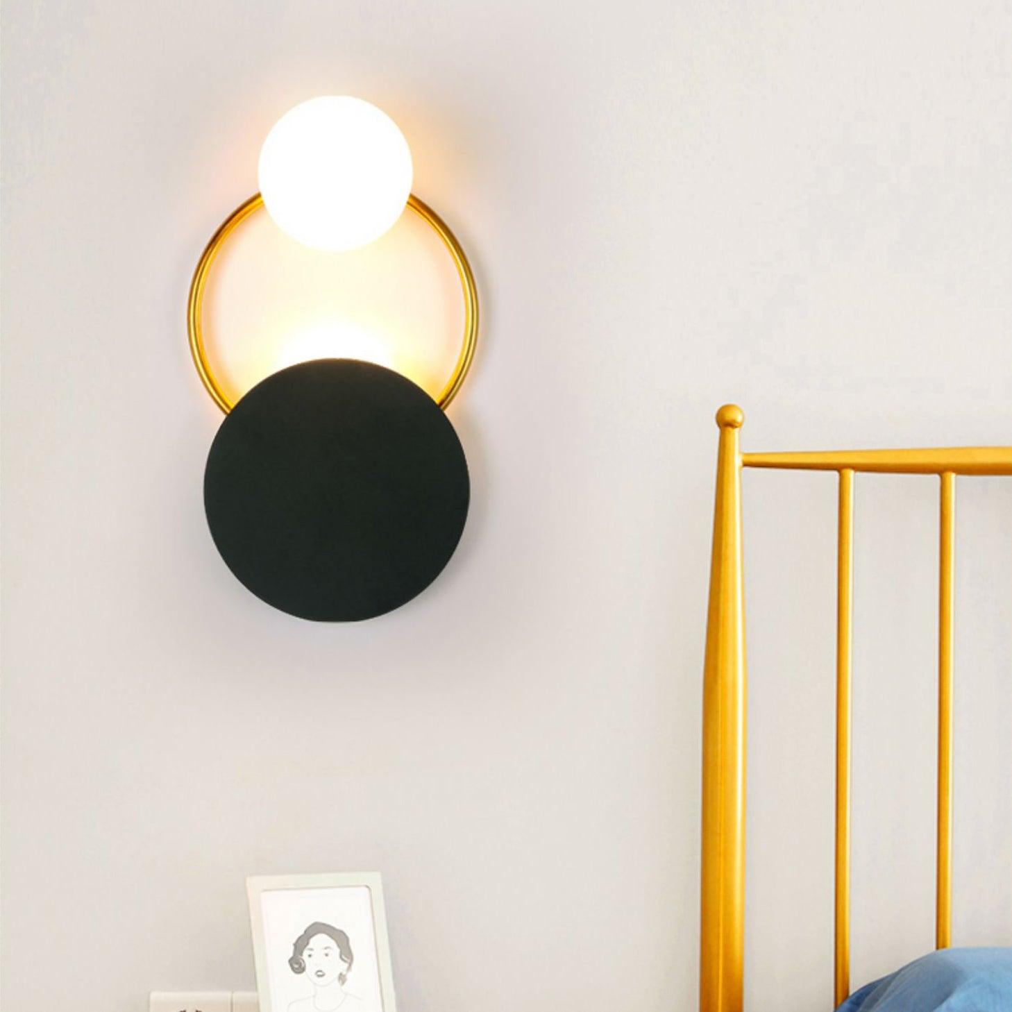 Black Circular Rings Wall Lamp - Letslighting