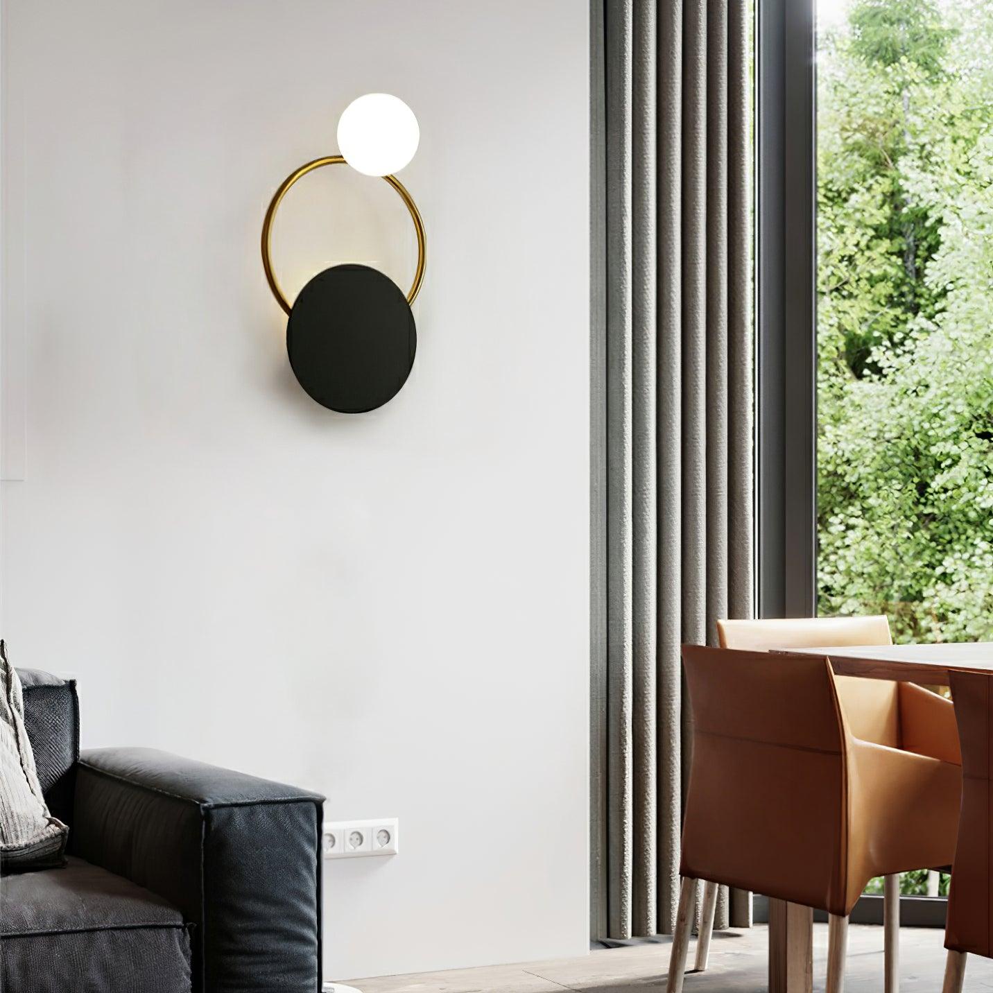 Black Circular Rings Wall Lamp - Letslighting