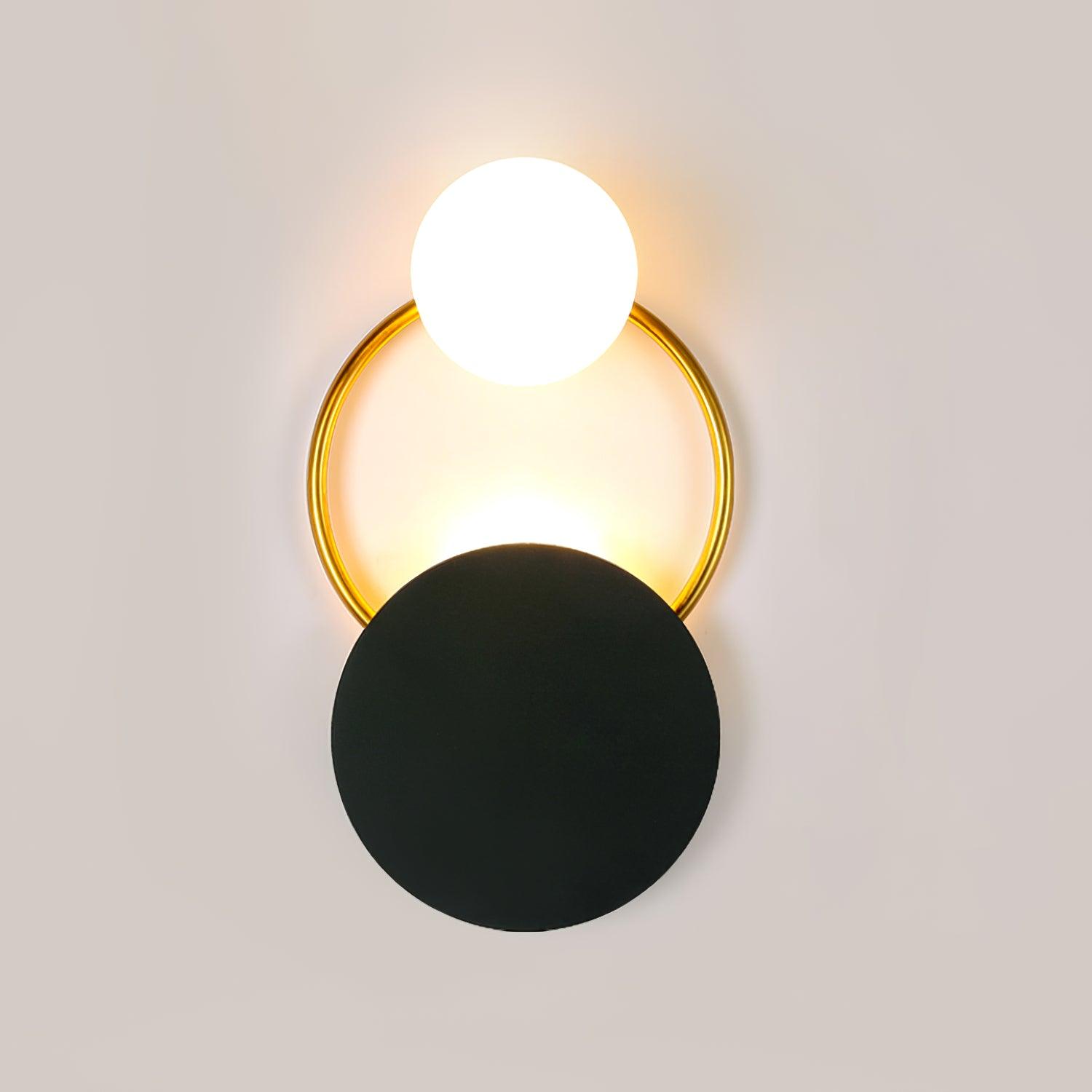 Black Circular Rings Wall Lamp - Letslighting