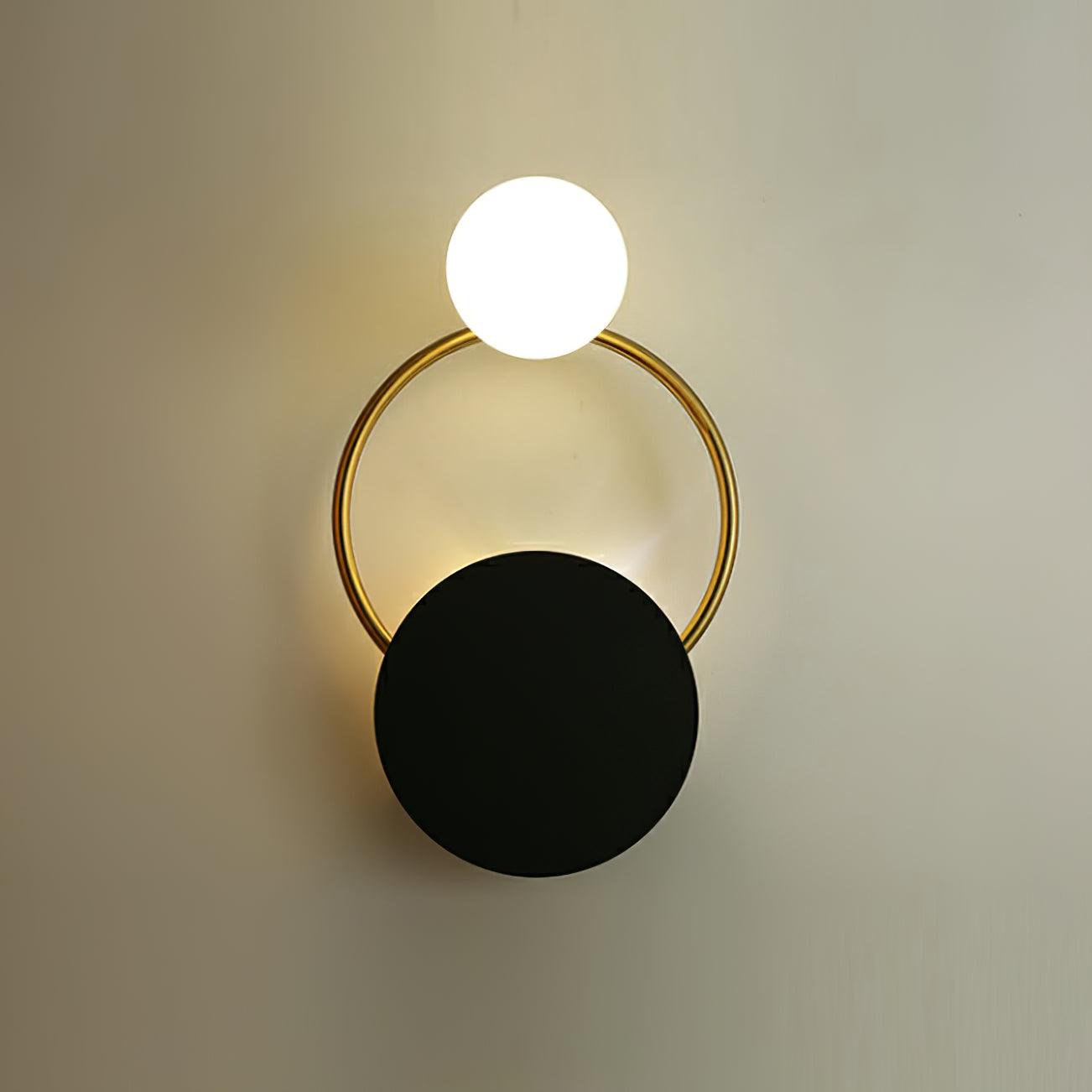 Black Circular Rings Wall Lamp - Letslighting