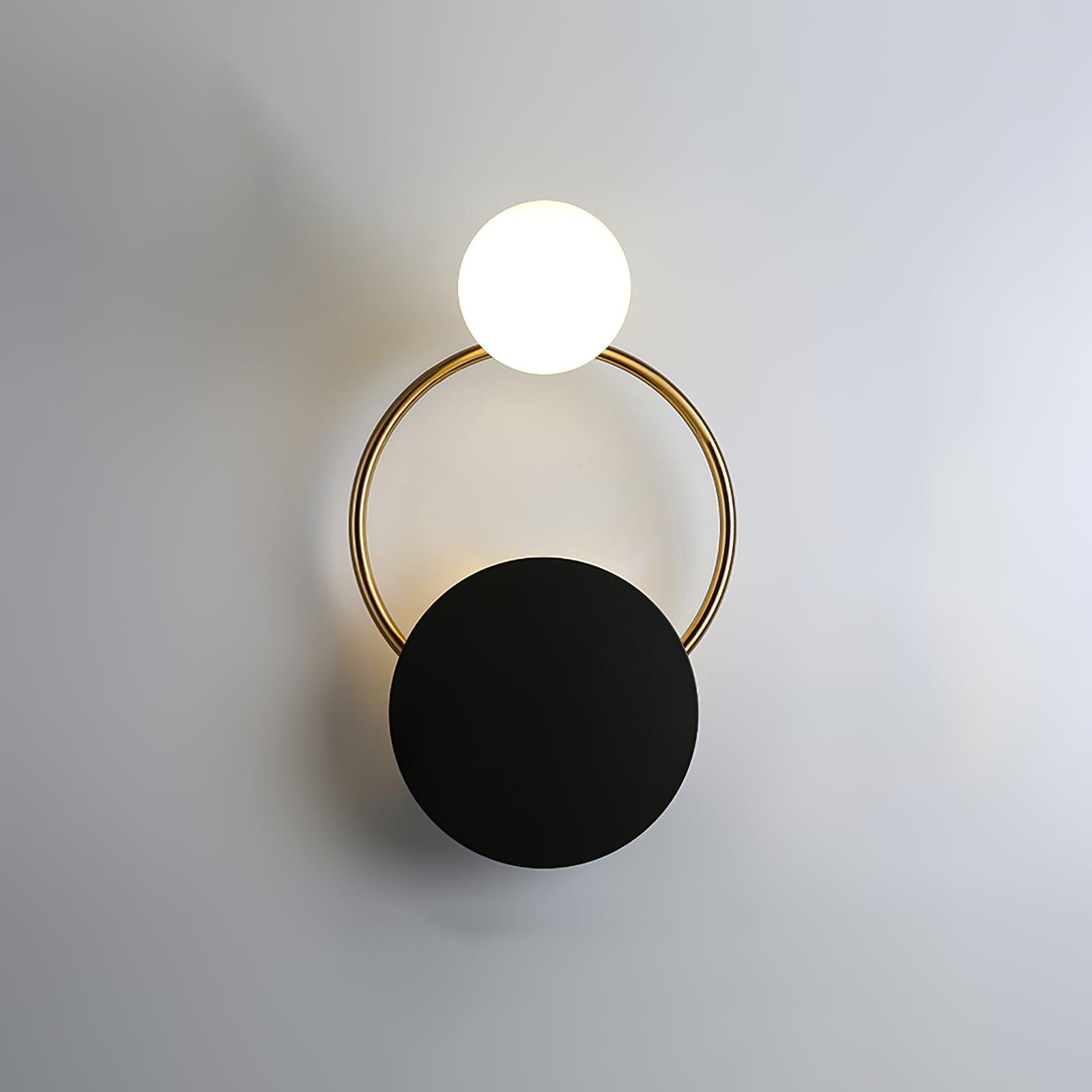 Black Circular Rings Wall Lamp - Letslighting