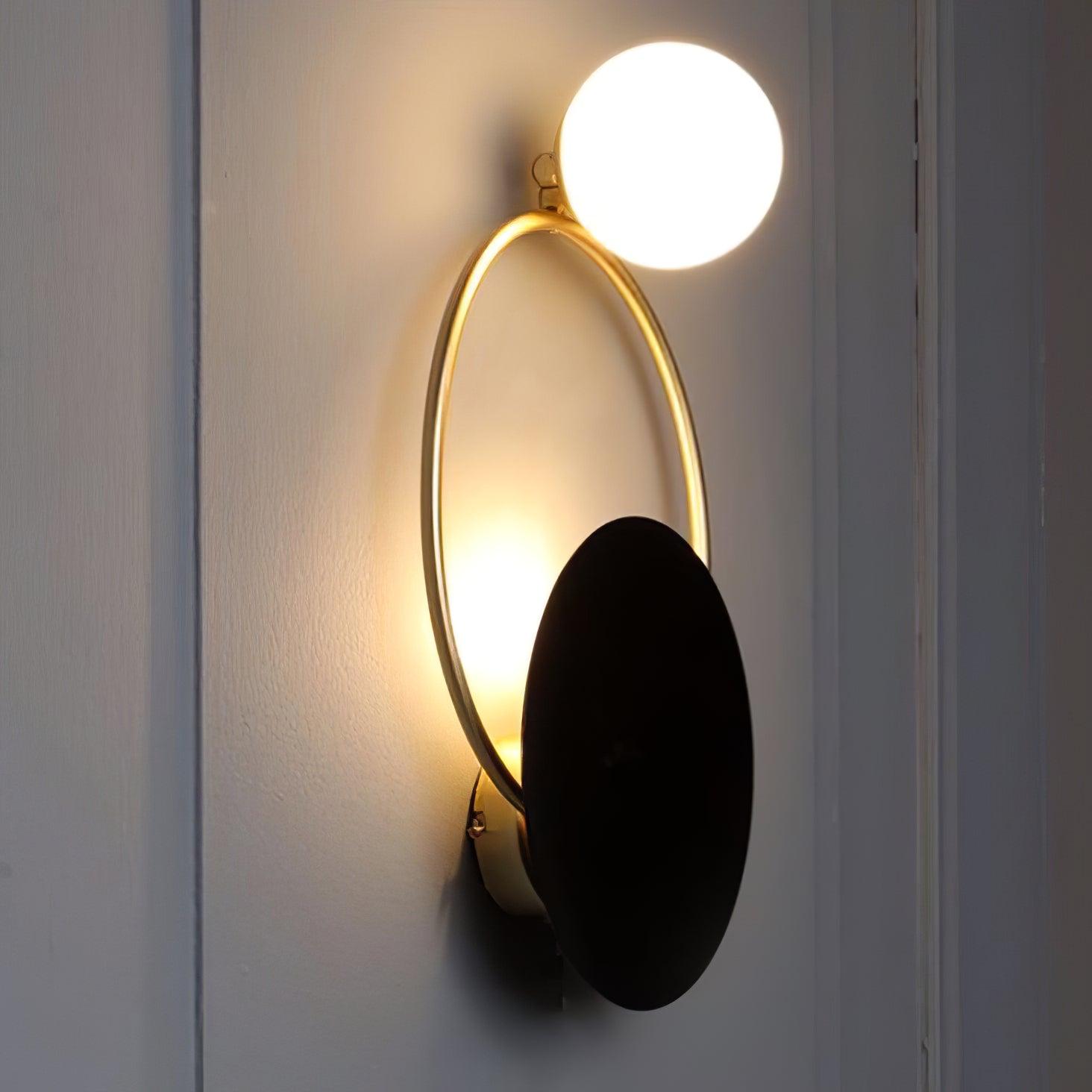 Black Circular Rings Wall Lamp - Letslighting
