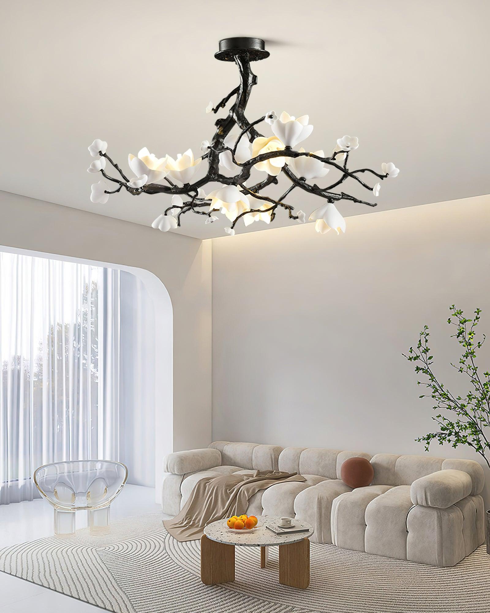 Black Copper Tree Chandelier - Letslighting