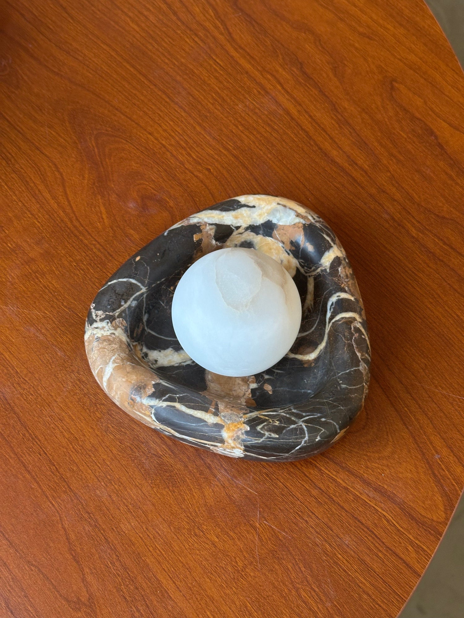 Ostruvyu Modern Minimalist Black Pearl Marble Wall Lamp - Lamp Copper