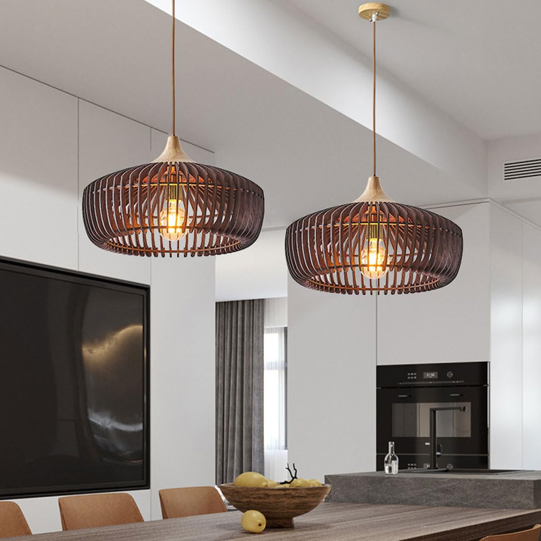 Muto Nordica Modernas Lámpara Colgante Madera Dormitorio/Salón