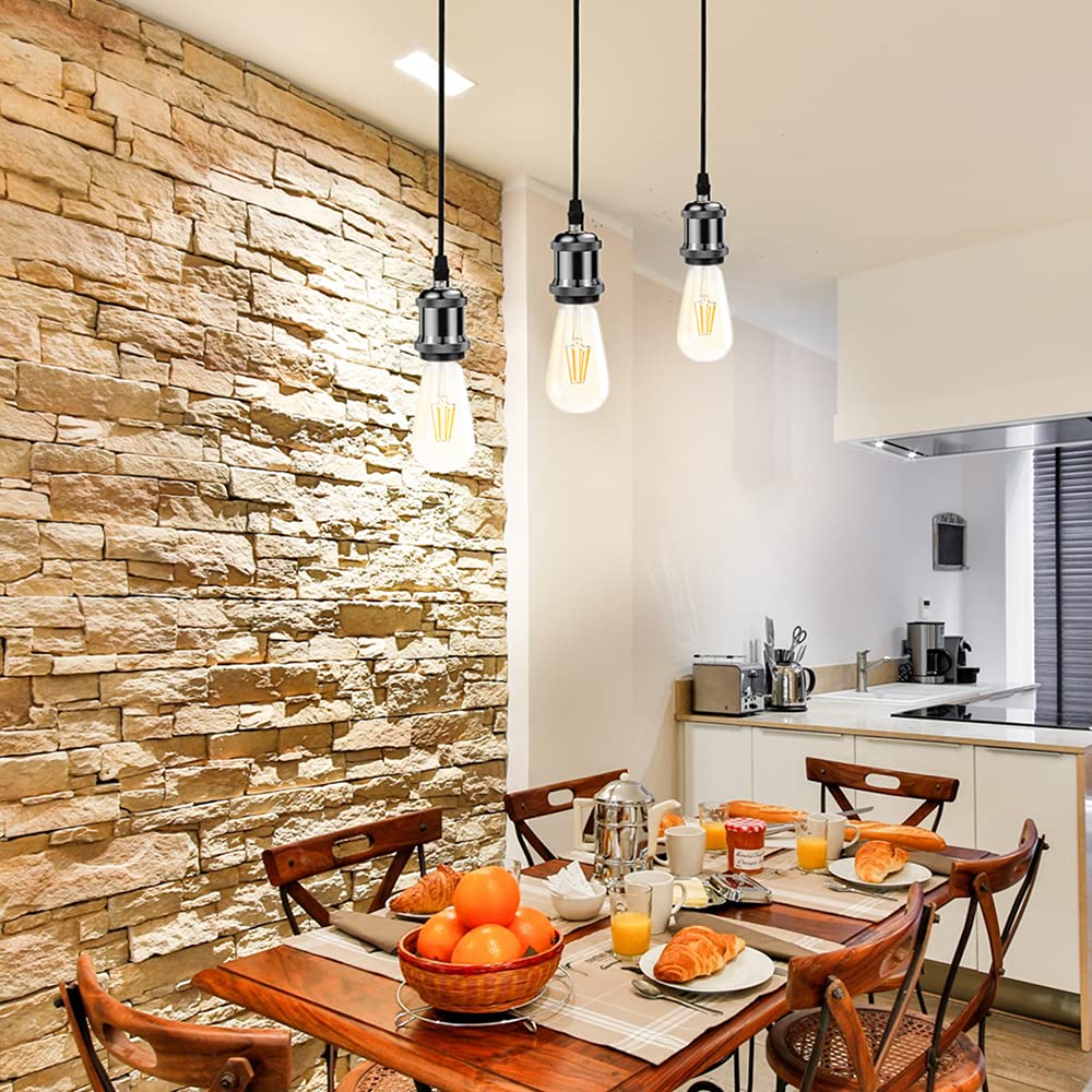 Silva Retro Lámpara colgante Negro/Oro Metal Vidrio Dormitorio