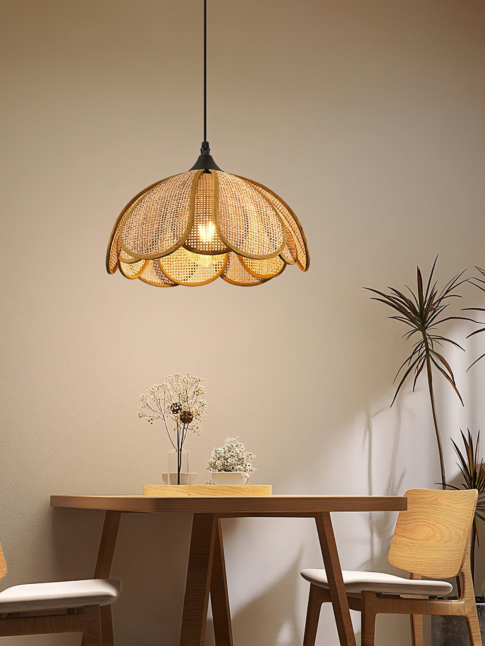 Bloom Rattan Pendant Lamp - Letslighting