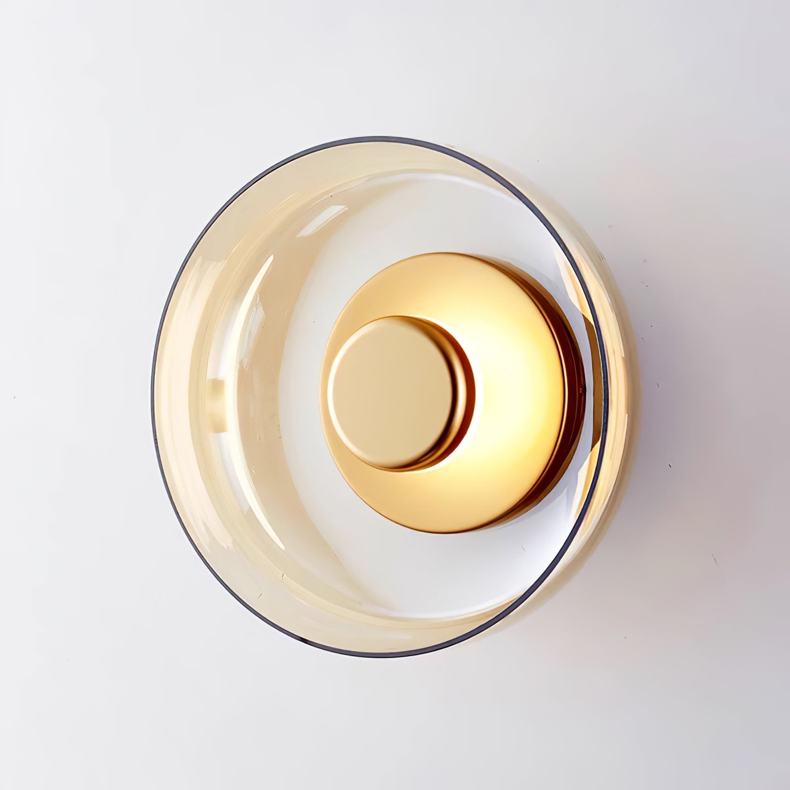 Hailie Modern Round Bowl Glass Wall Light