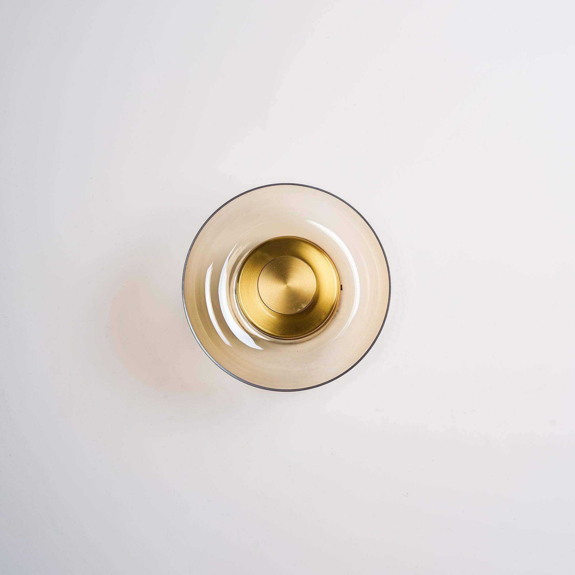 Hailie Modern Round Bowl Glass Wall Light