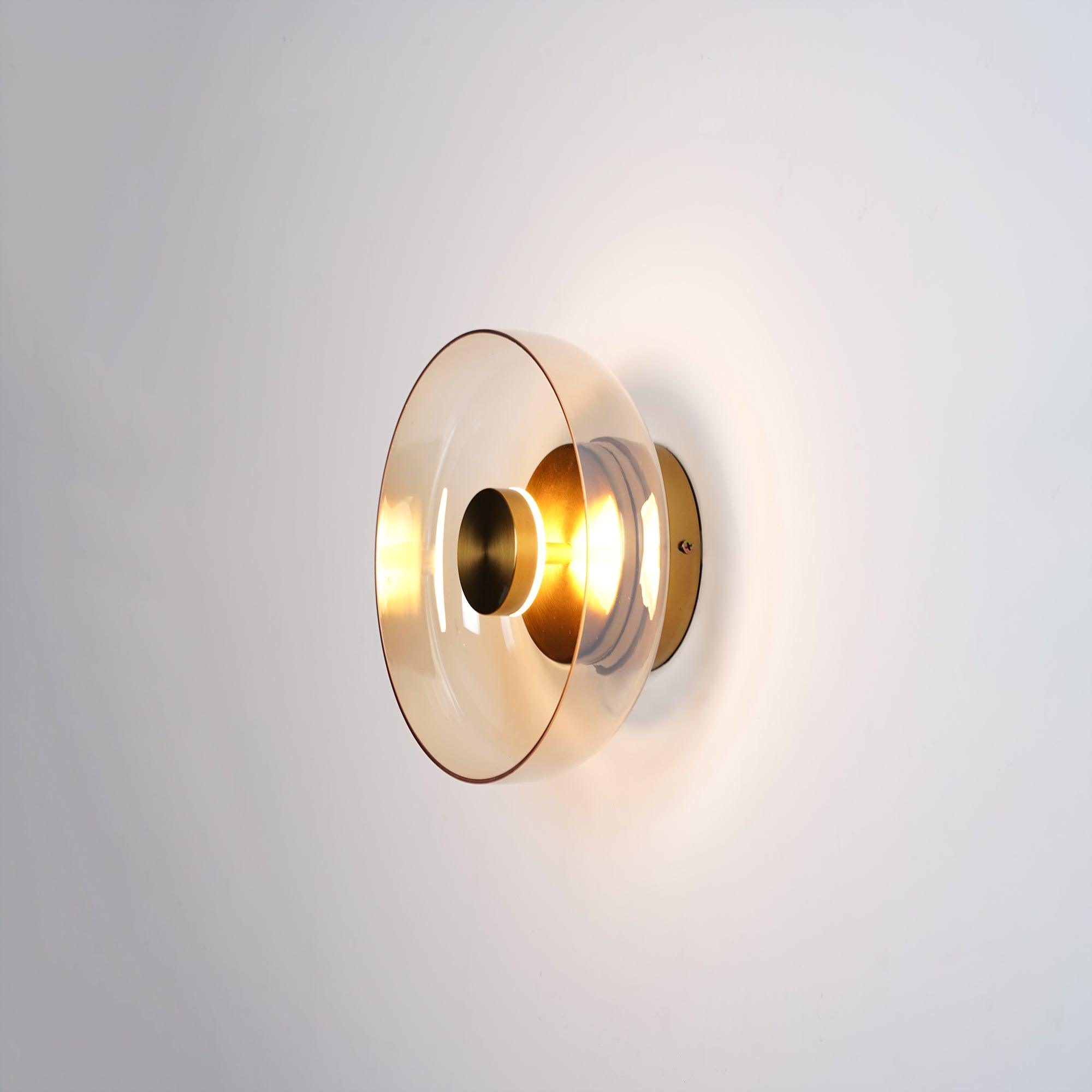 Hailie Modern Round Bowl Glass Wall Light