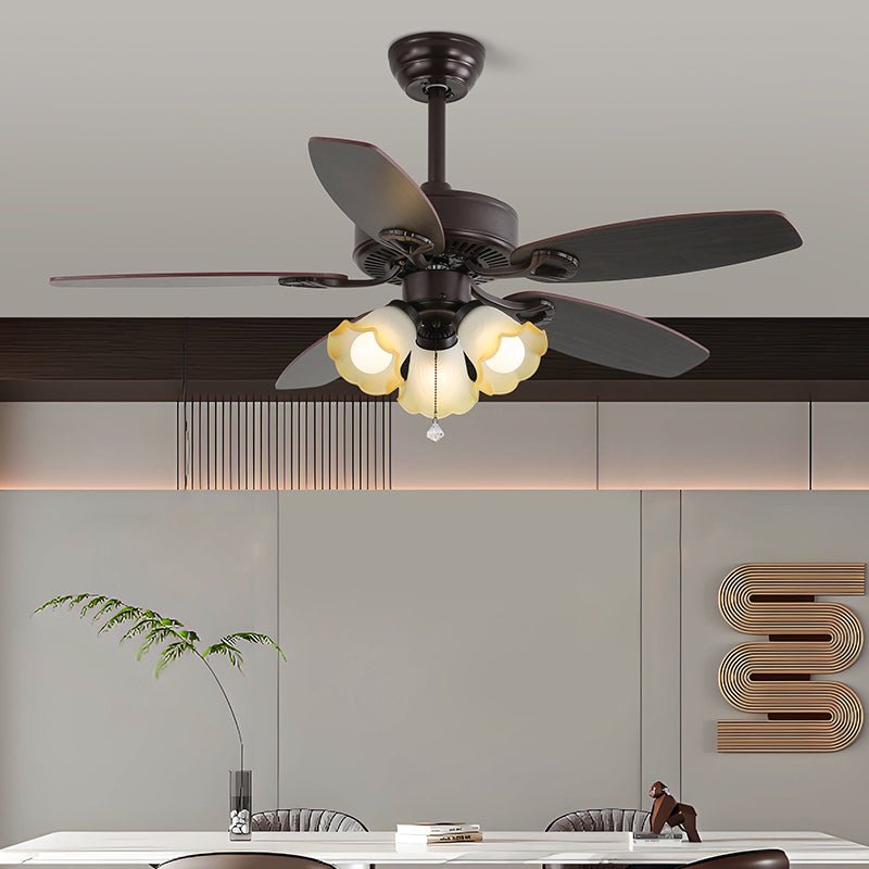 Ventilador de Techo Elora Vintage con Luz, Modelo I, Diá. 107cm