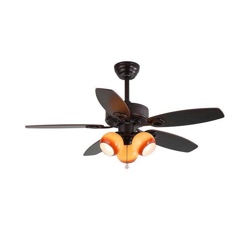 Ventilador de Techo Elora Vintage con Luz con pantalla Beige