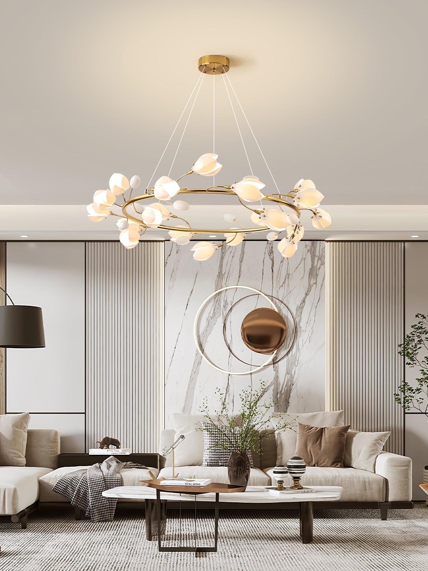 Porcelain Magnolia Chandelier - Letslighting