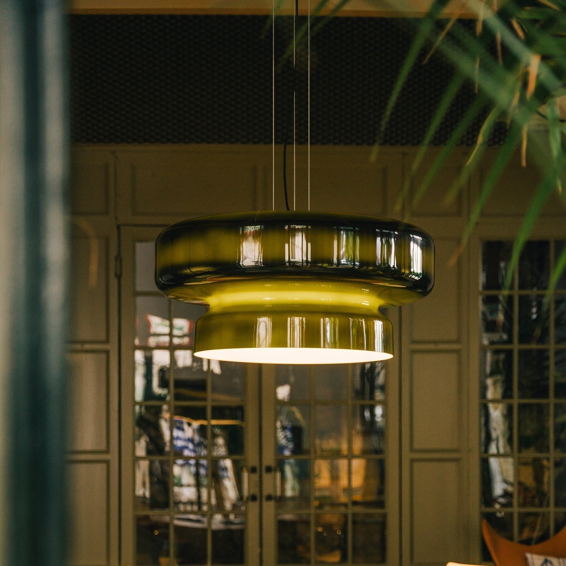 Xenuvyj Modern Minimalist Metal Glass Pendant Lamp - Lamp Copper