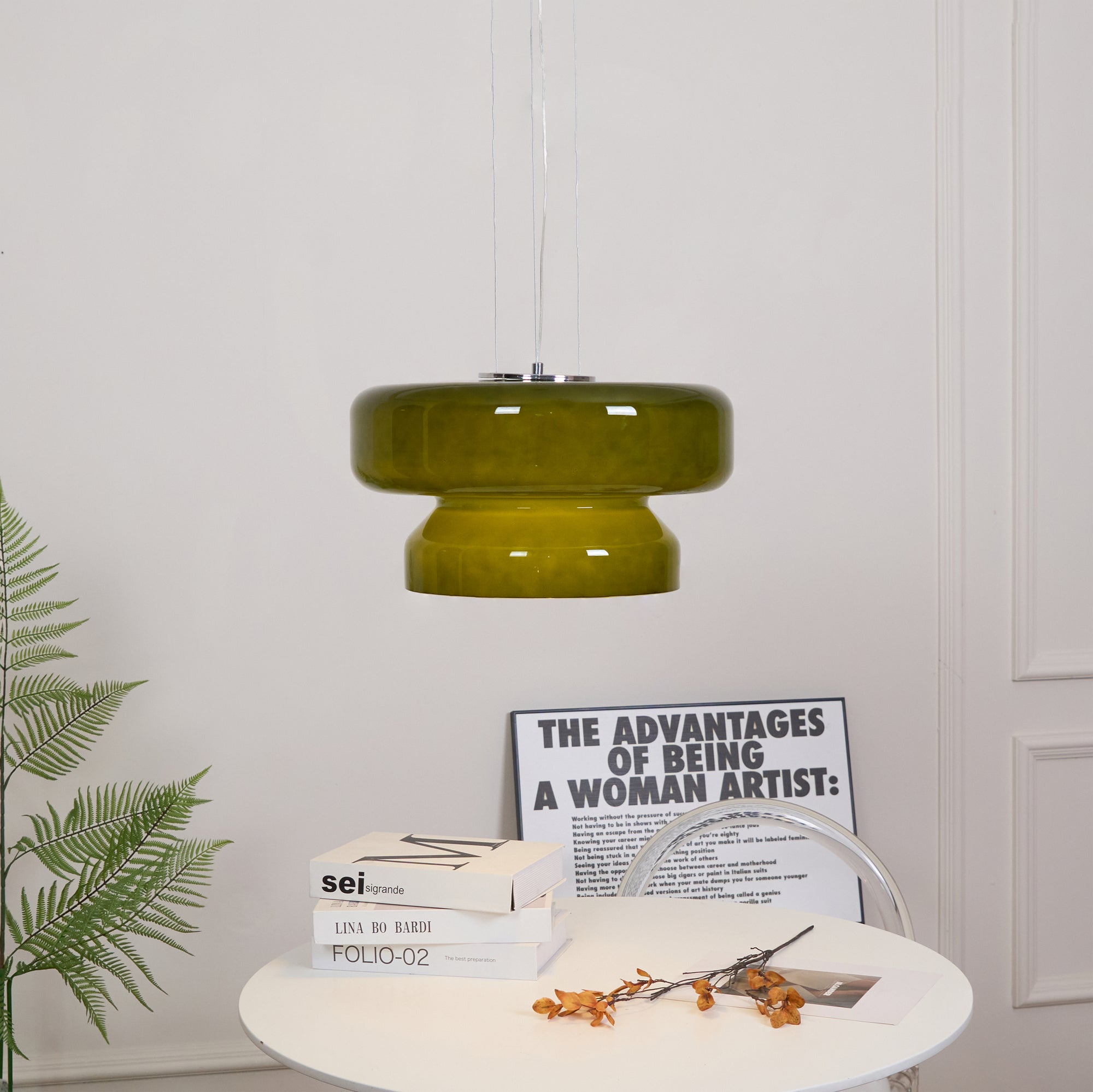 Xenuvyj Modern Minimalist Metal Glass Pendant Lamp - Lamp Copper