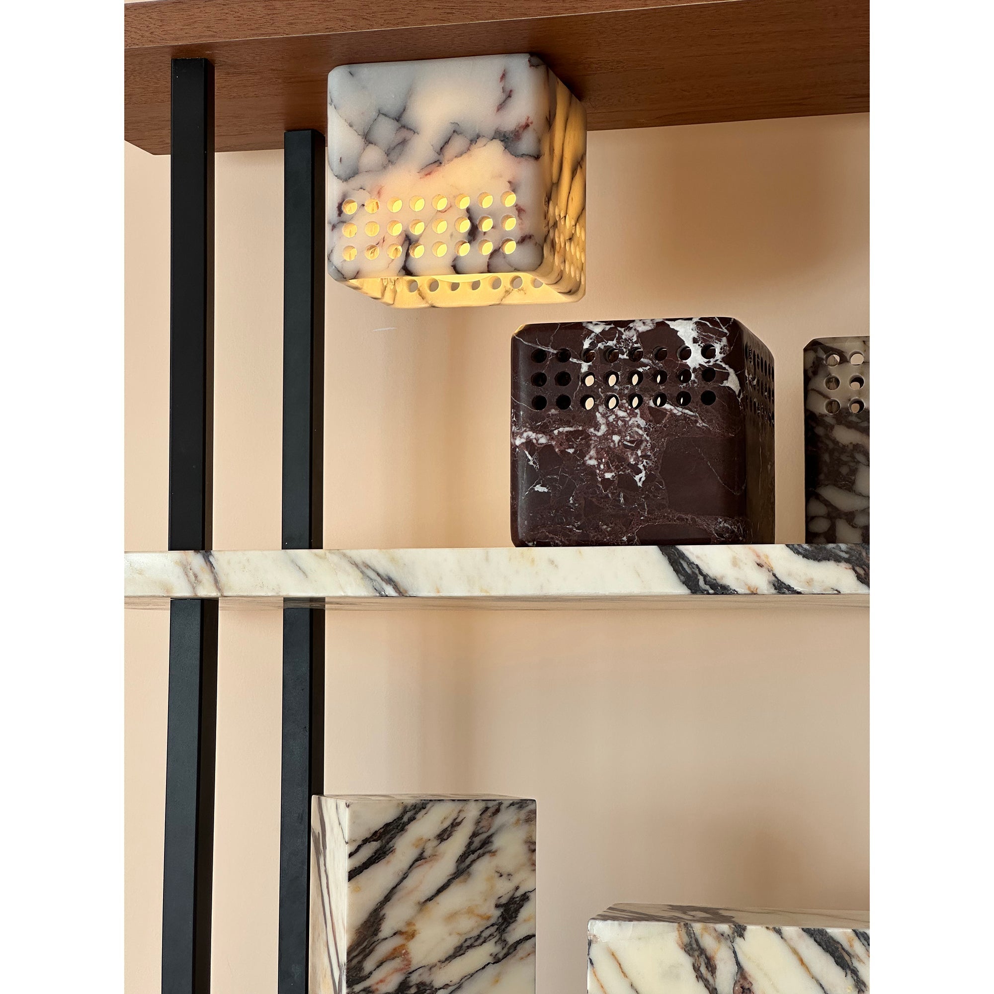 Bond Modern Minimalist Marble Ceiling Lamp - Lamp Copper