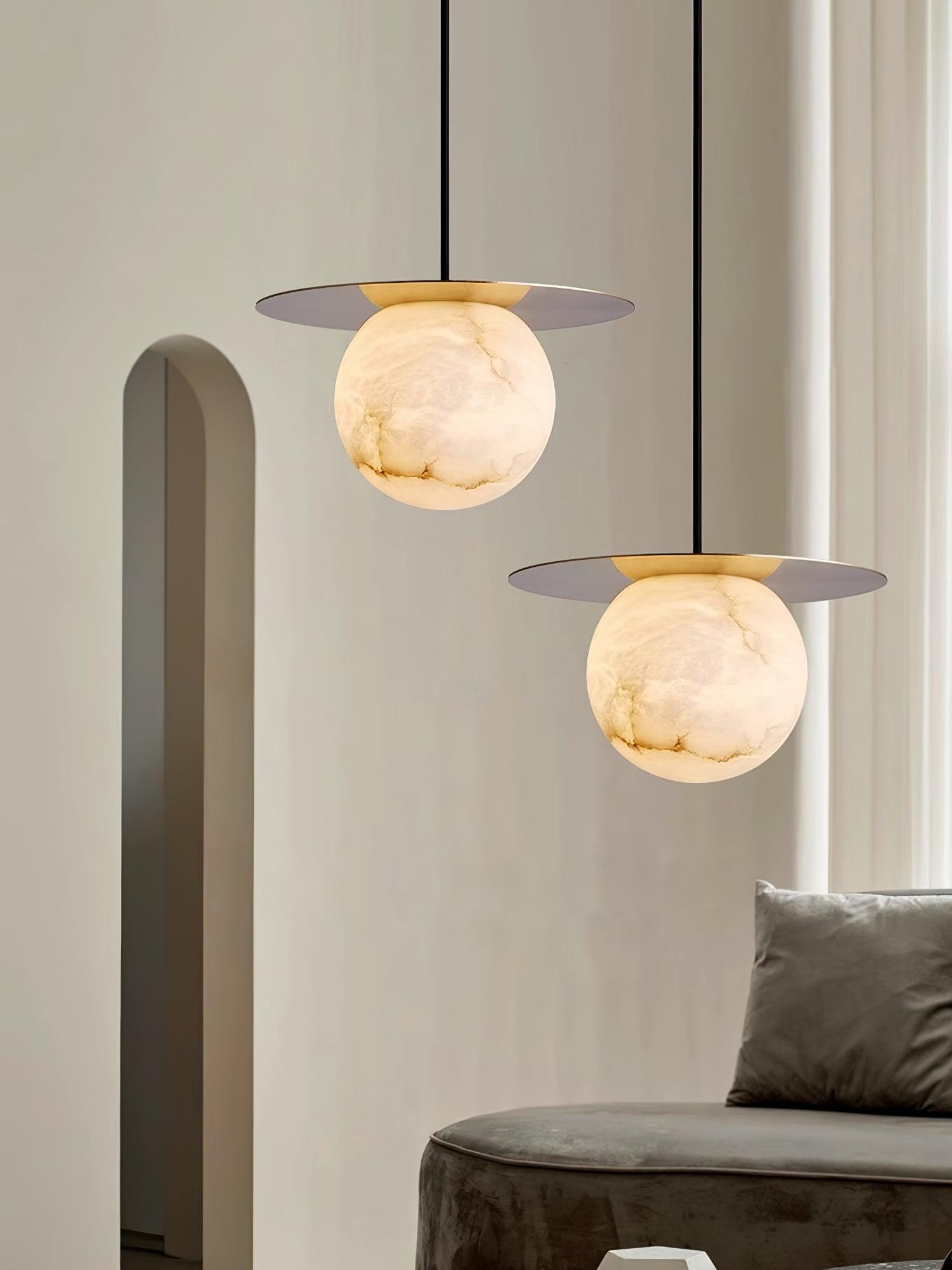 Nyvelyra Sphere Alabaster Pendant Light - Letslighting