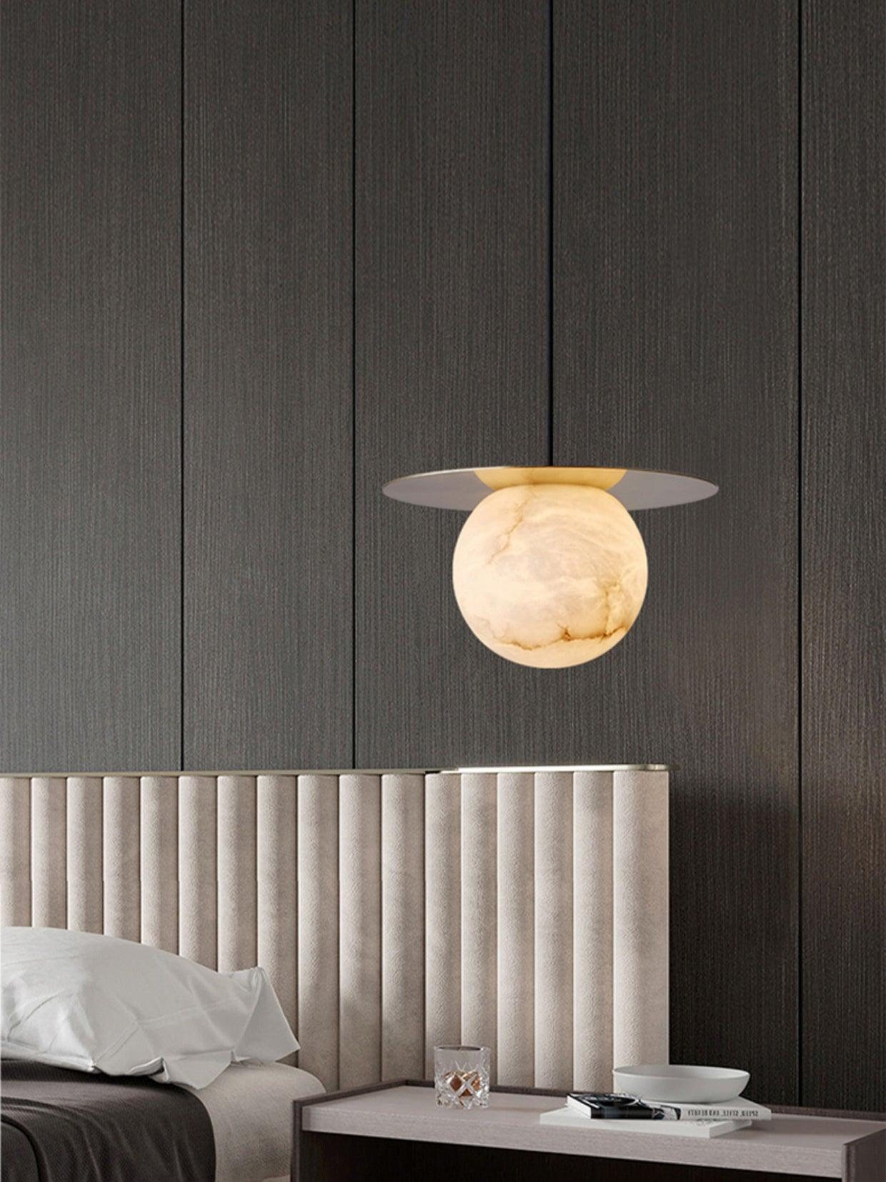 Nyvelyra Sphere Alabaster Pendant Light - Letslighting